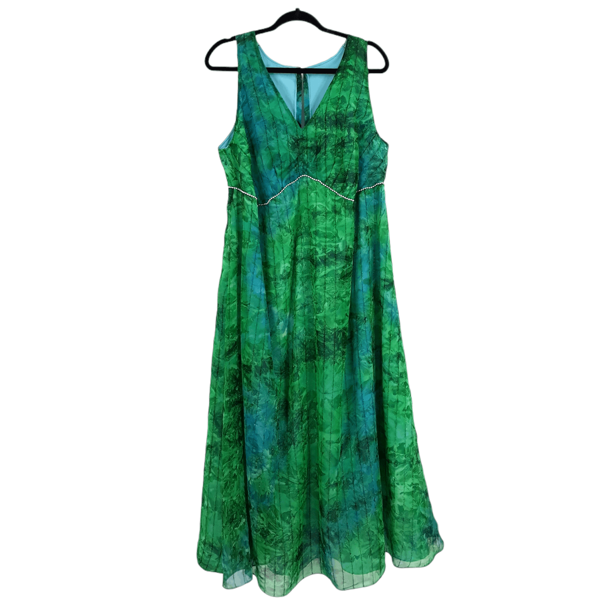 Handmade Mu Mu Maxi Dress Watercolor Tie-dye Sz XL