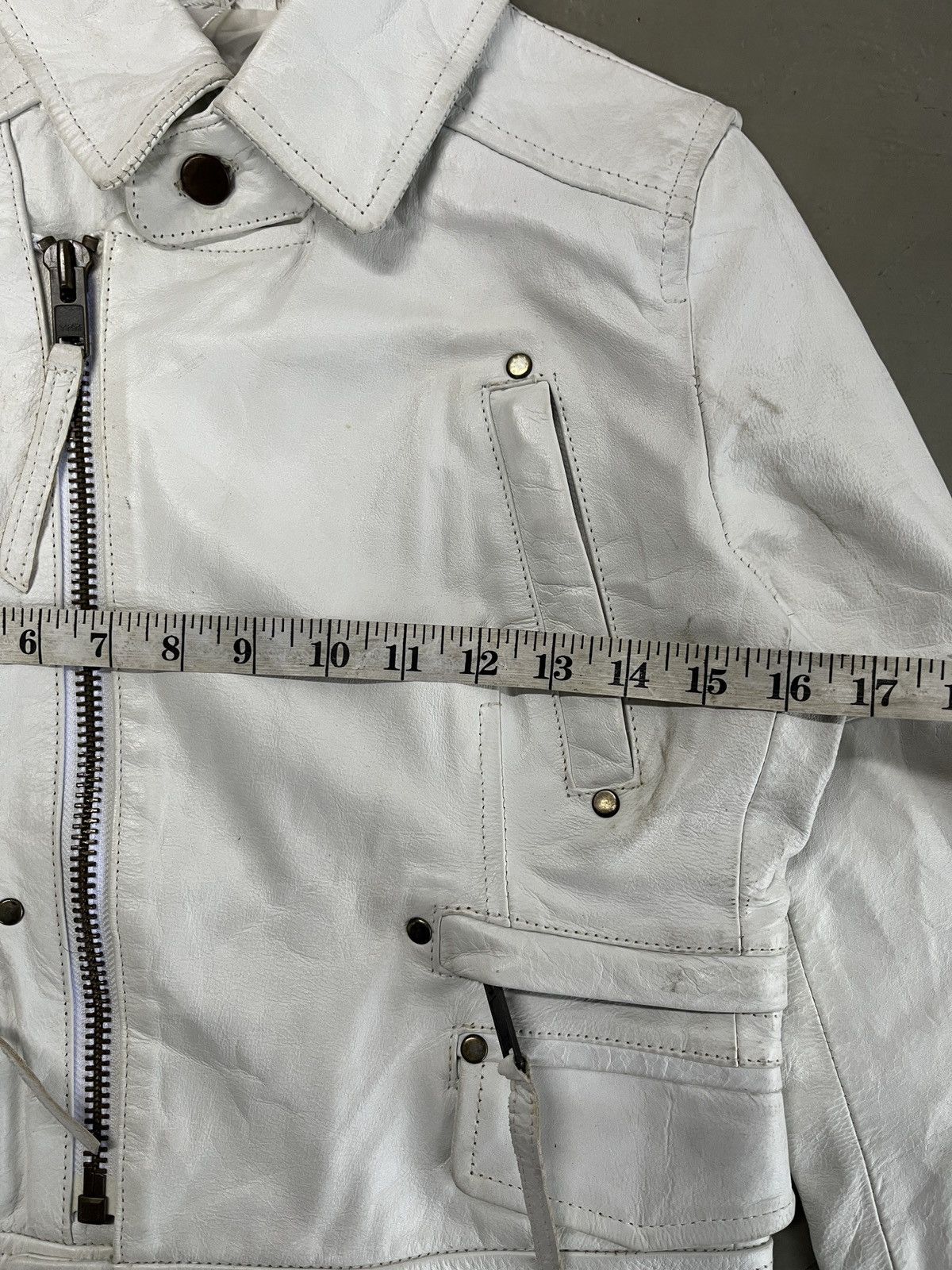 Diesel Y2K Shake-Shake Genuine Leather Double Collar Riding Jacket Size US S / EU 44-46 / 1 - 4 Thumbnail
