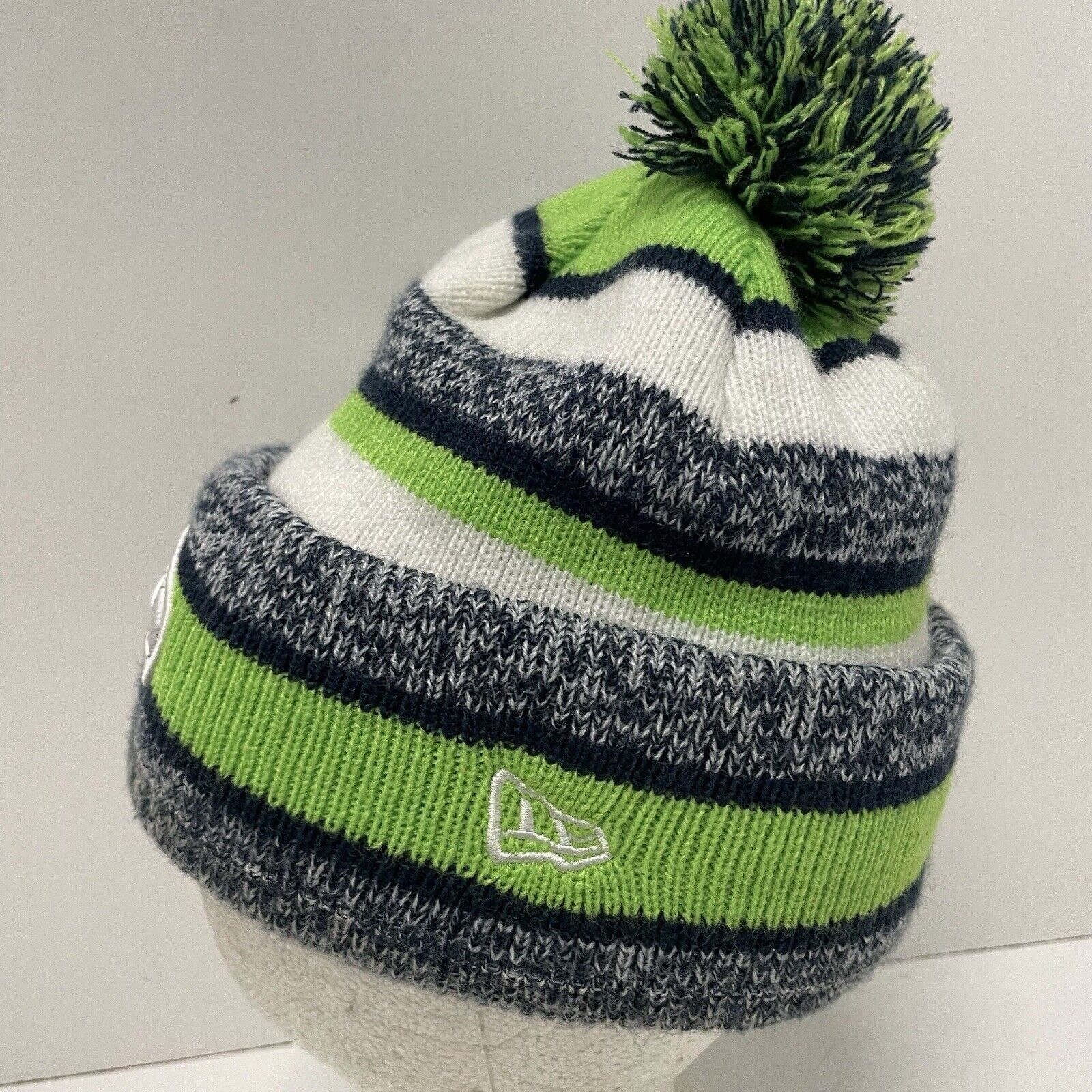 New Era New Era SEATTLE SEAHAWKS Sport Knit Sideline Pom Hat Beanie Size ONE SIZE - 2 Thumbnail