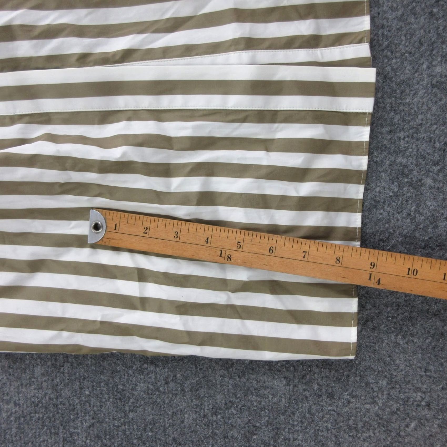 Vintage Akris Punto Shirt Dress Womens Midi Long Sleeve Belted Green Striped Size XL / US 12-14 / IT 48-50 - 4 Thumbnail