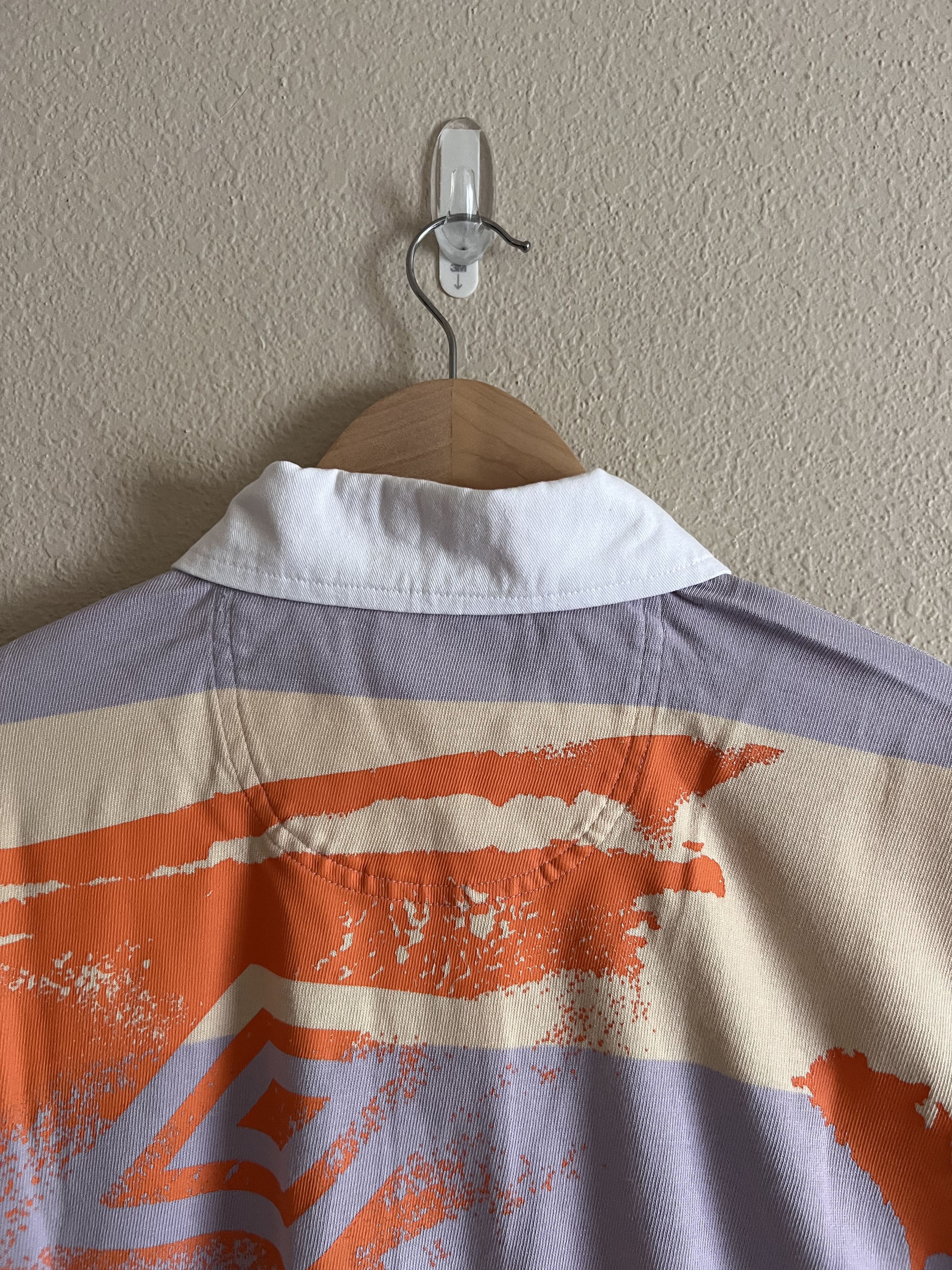 Aries Aries Umbro Screenprinted Long Sleeve Polo Rugby in White Size US L / EU 52-54 / 3 - 7 Thumbnail