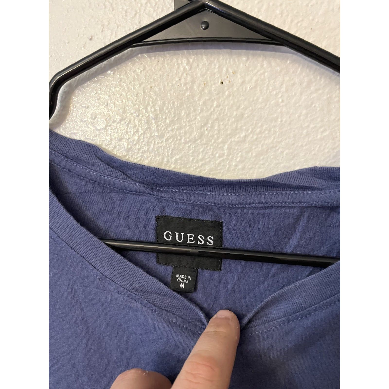 Guess GUESS T-Shirt Mens M Blue Camouflage Embroidered Logo Short Sleeve Crew Neck Size US M / EU 48-50 / 2 - 2 Thumbnail