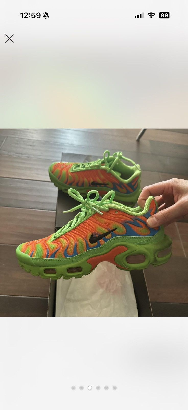 Nike Supreme x Nike Air Max Plus TN Neon Green Gradient sneakers Size US 5.5 / IT 35.5 - 3 Thumbnail