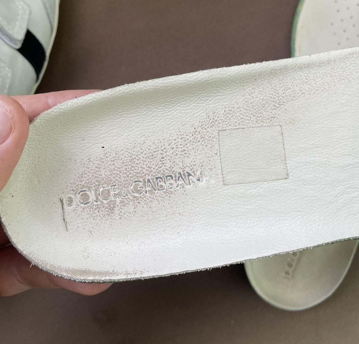 Dolce & Gabbana Dolce & Gabbana Women’s White grey Leather Sneakers Size US 6 / IT 36 - 22 Thumbnail