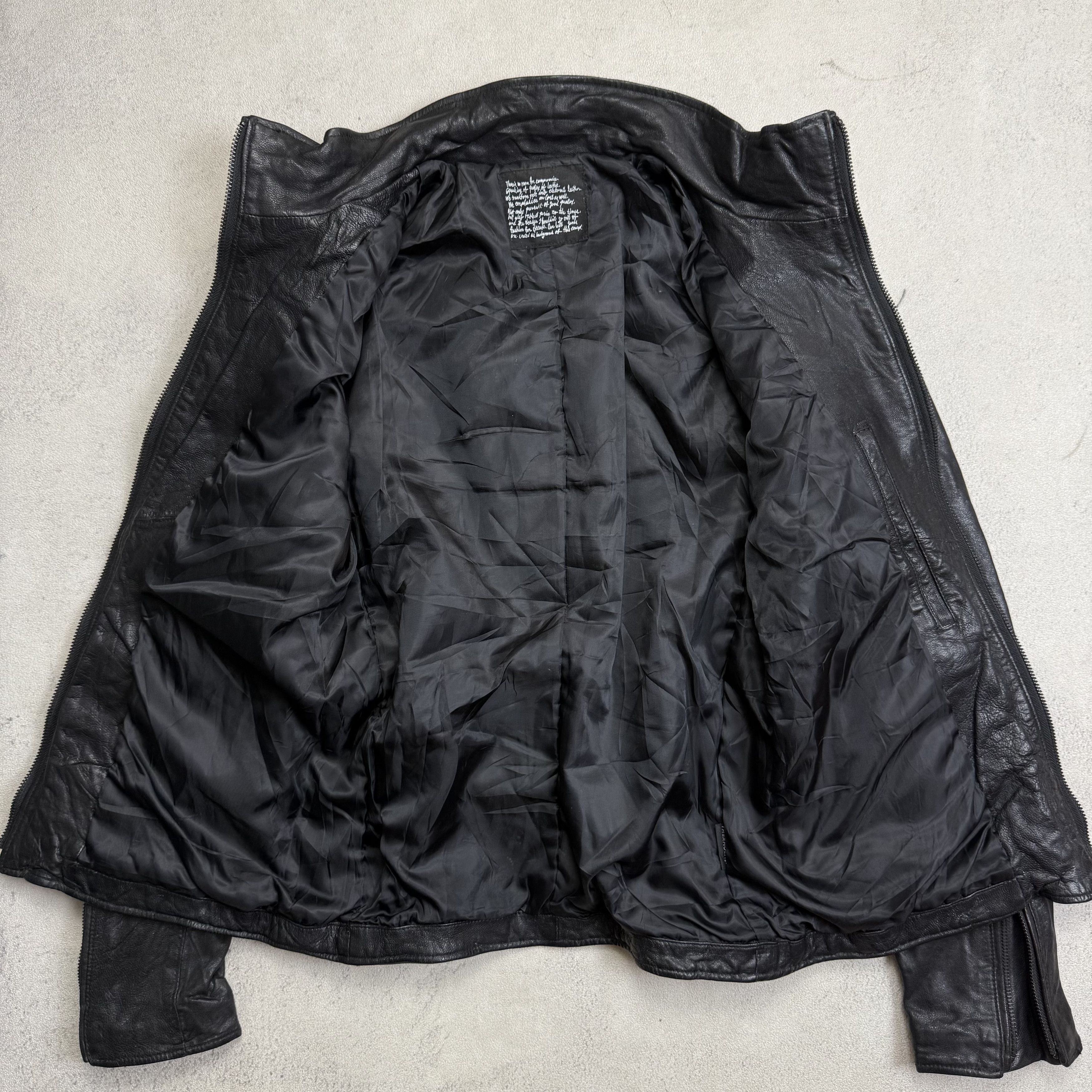 Japanese Brand Nano Universe Leather Biker Jacket Size US M / EU 48-50 / 2 - 7 Thumbnail