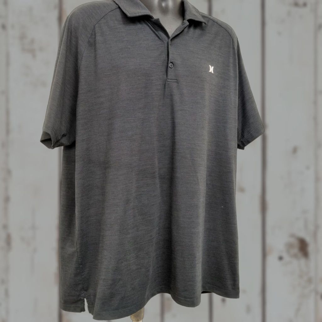Hurley Hurley Polo Shirt Men’s 2XL Black Heather Short Sleeve Golf Activewear Shirt Regular Fit Logo Button Collared Size US XXL / EU 58 / 5 - 1 Thumbnail