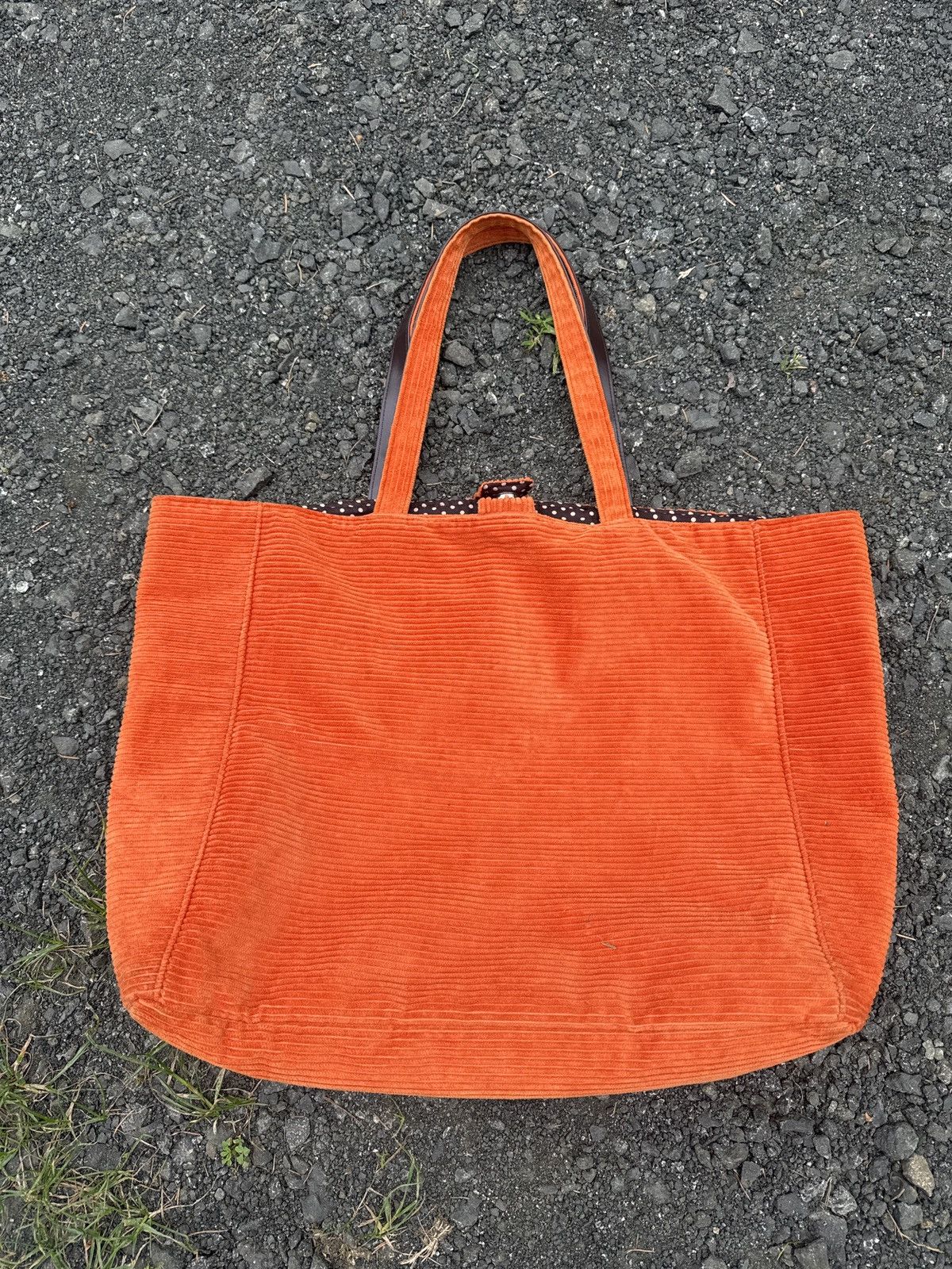 Other Orange corduroy tote bag Size ONE SIZE - 4 Thumbnail