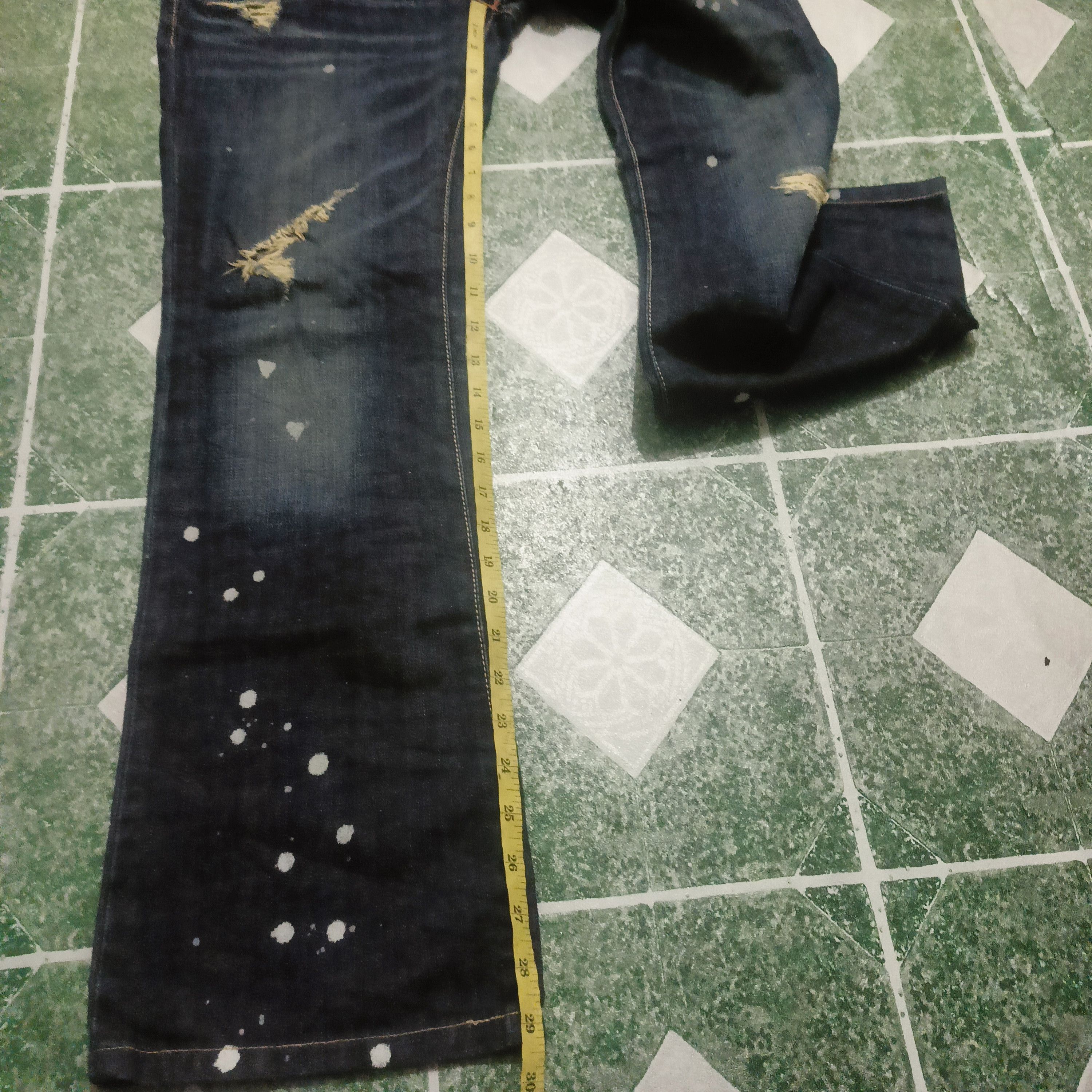 Levi's 💥Insane 90s Levis 708 Distressed Paint Splatter Bootcut Size US 28 / EU 44 - 24 Thumbnail