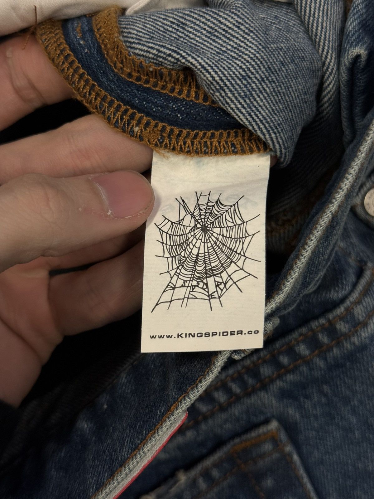 Sp5der Sp5der Worldwide Beluga Denim Jeans Size 30 (NEW) Size US 30 / EU 46 - 10 Thumbnail