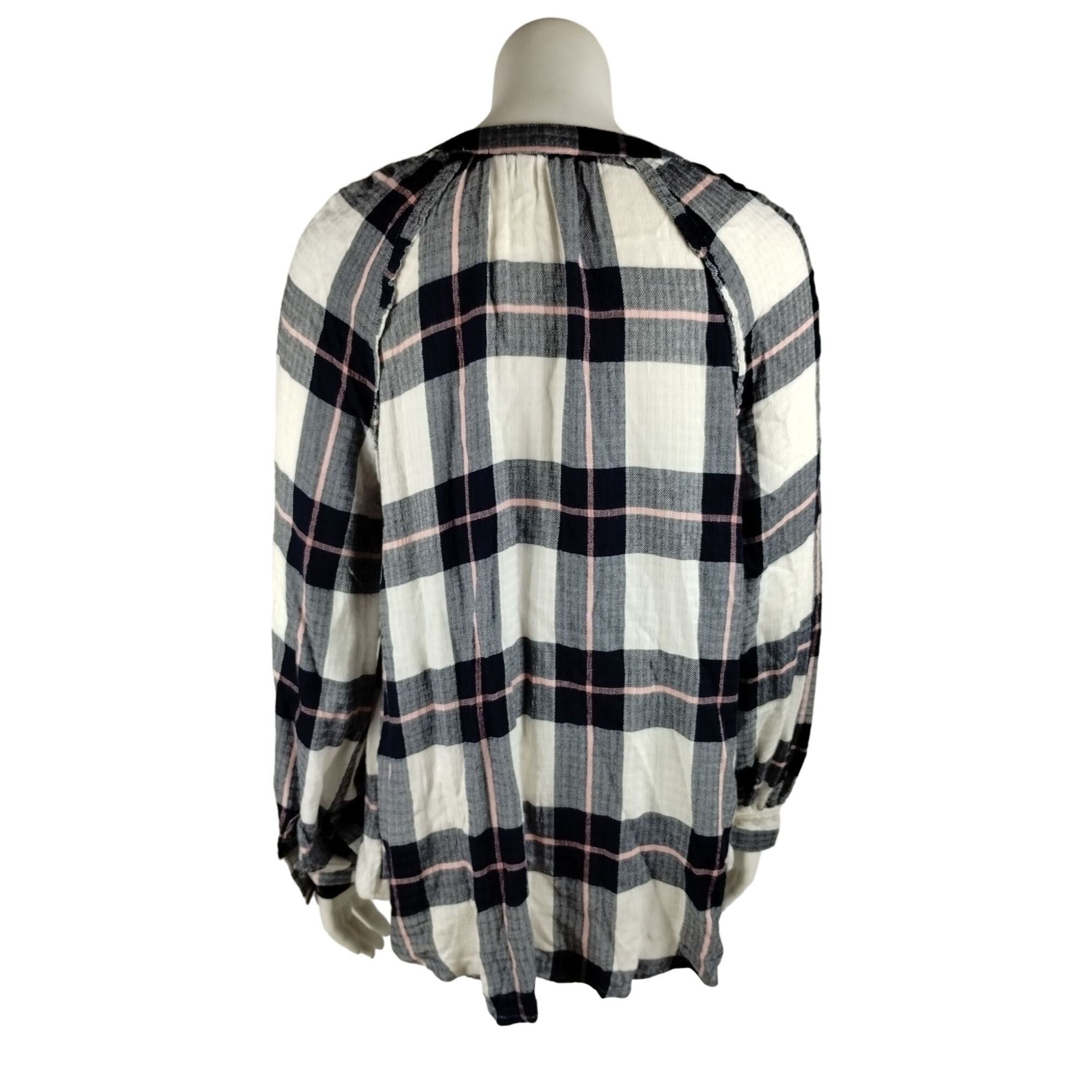 Other Time and Tru Maternity Misses Small Woven Button Up Top Blu Size S / US 4 / IT 40 - 6 Thumbnail