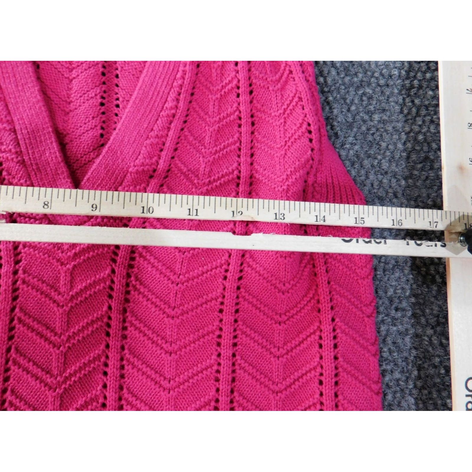 Loft LOFT Pink Geometric Knit Cotton Sleeveless V-Neck Sweater Womens Small Pullover Knit Pattern Casual Vintage: No Size S / US 4 / IT 40 - 6 Thumbnail