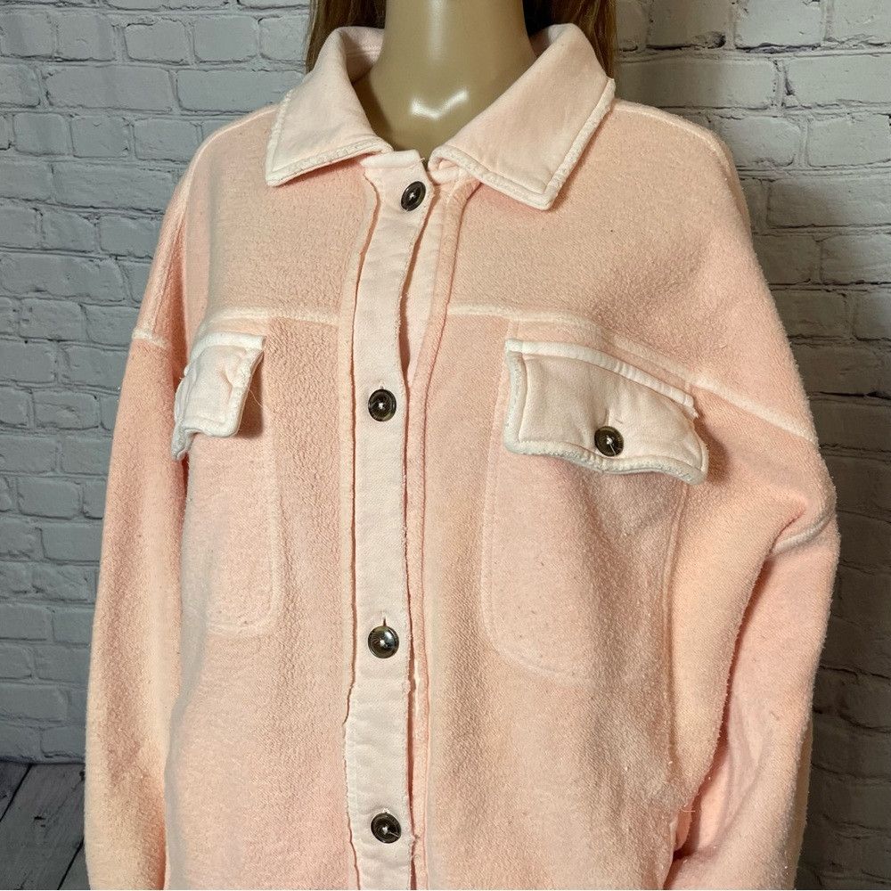 Free People New Free People We the Free Ruby Fleece Pink Cotton Shirt J Size M / US 6-8 / IT 42-44 - 9 Thumbnail