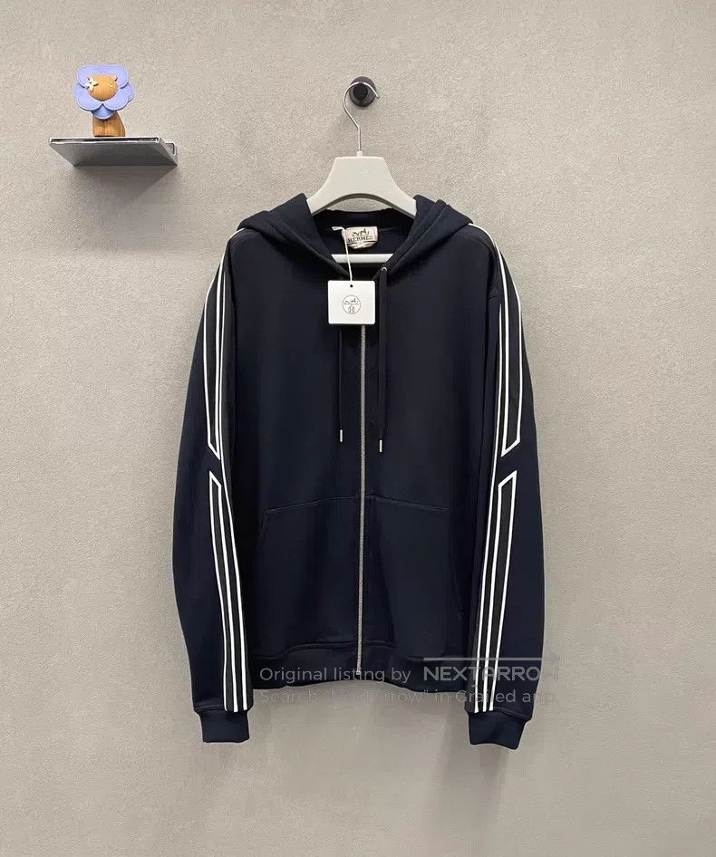 Hermes Hermes Black Hooded Jacket Size US L / EU 52-54 / 3 - 1 Thumbnail