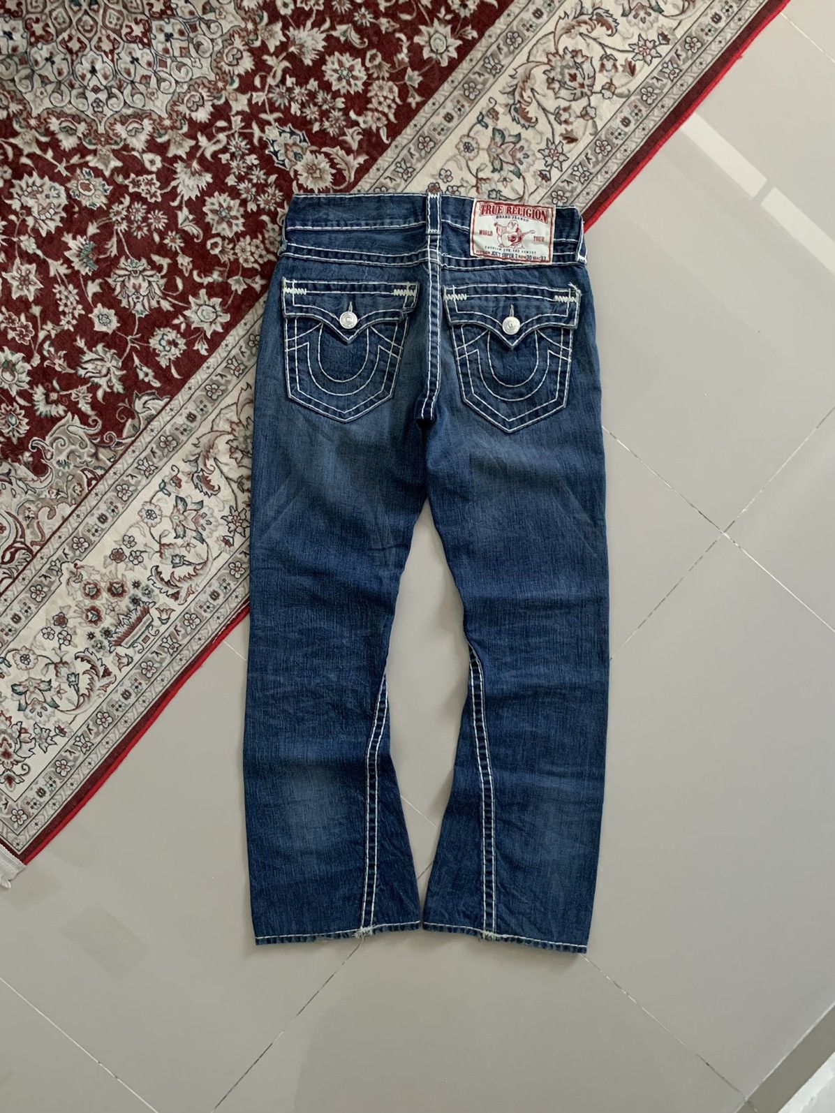 True Religion Joey Super T Blue Denim Jeans Row 42 Seat 33 W