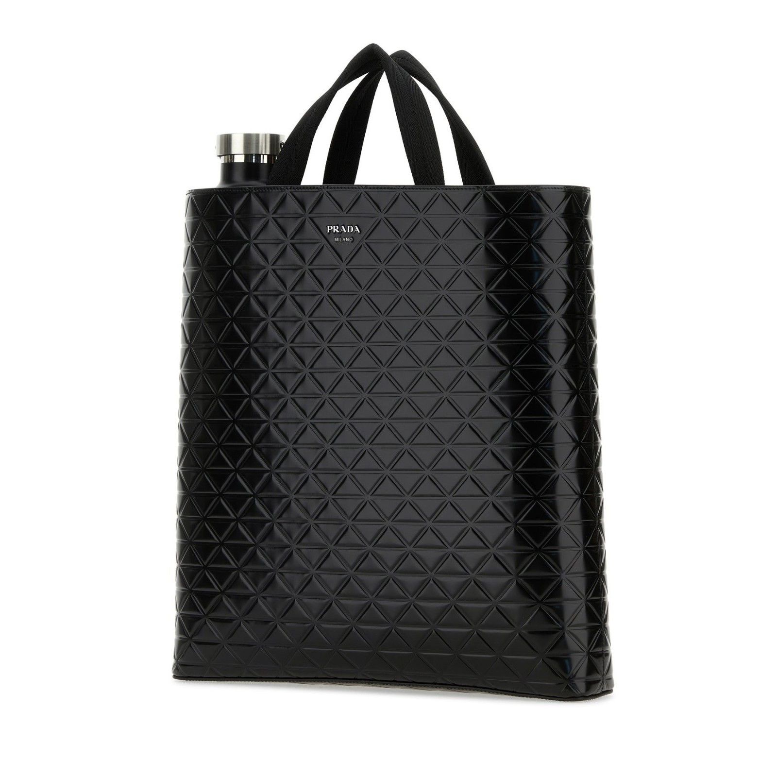 Prada PRADA Black Leather Shopper Tote Bag New And Authentic Size ONE SIZE - 2 Thumbnail