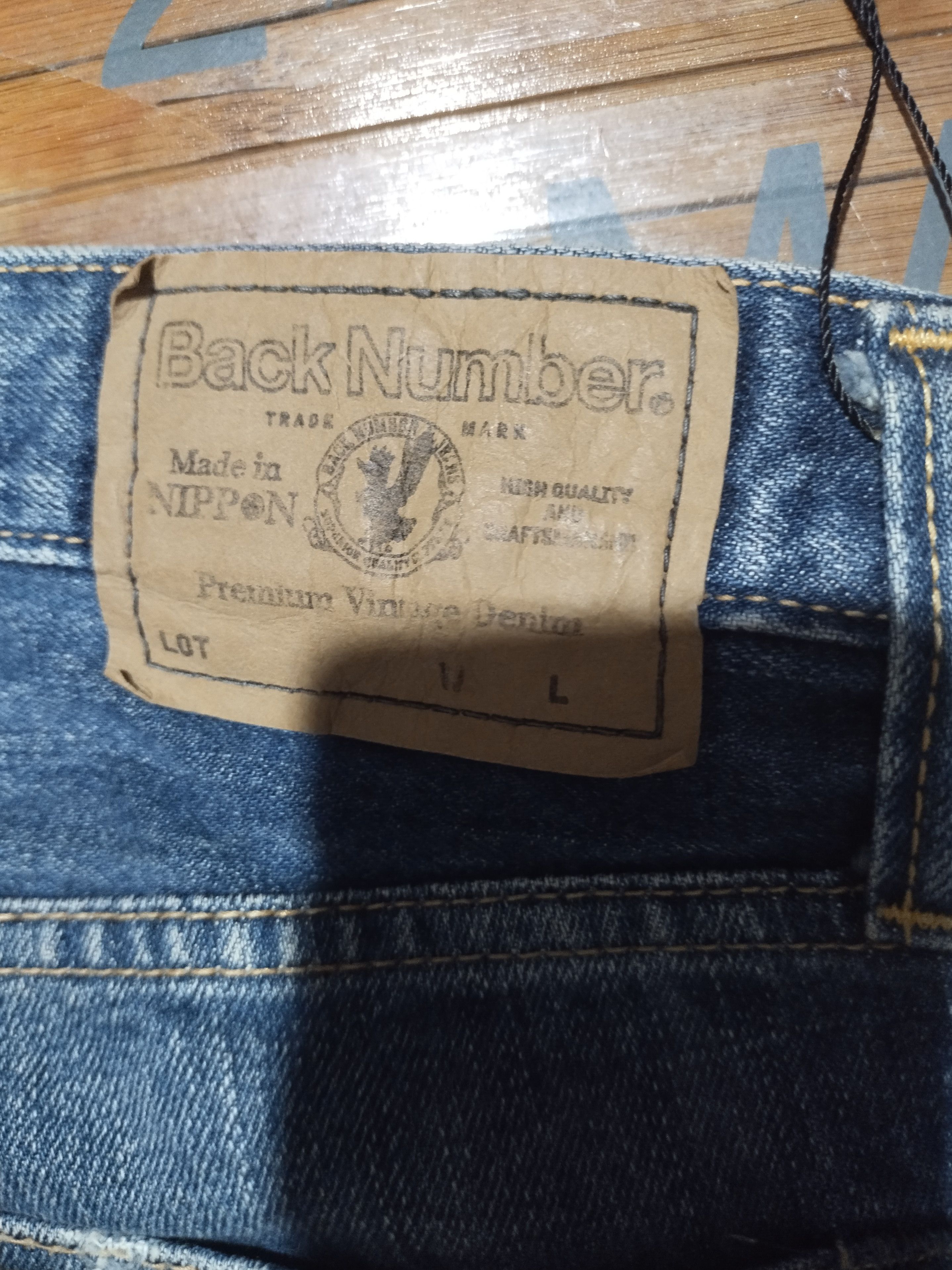 Japanese Brand × Vintage Jeans Back Number Sz 30" (76Cm) Size US 30 / EU 46 - 11 Thumbnail
