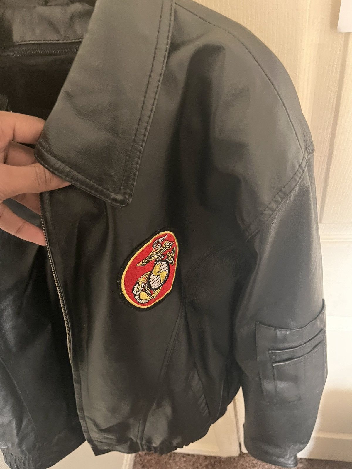 Other Marine Leather Jacket Size US M / EU 48-50 / 2 - 2 Thumbnail