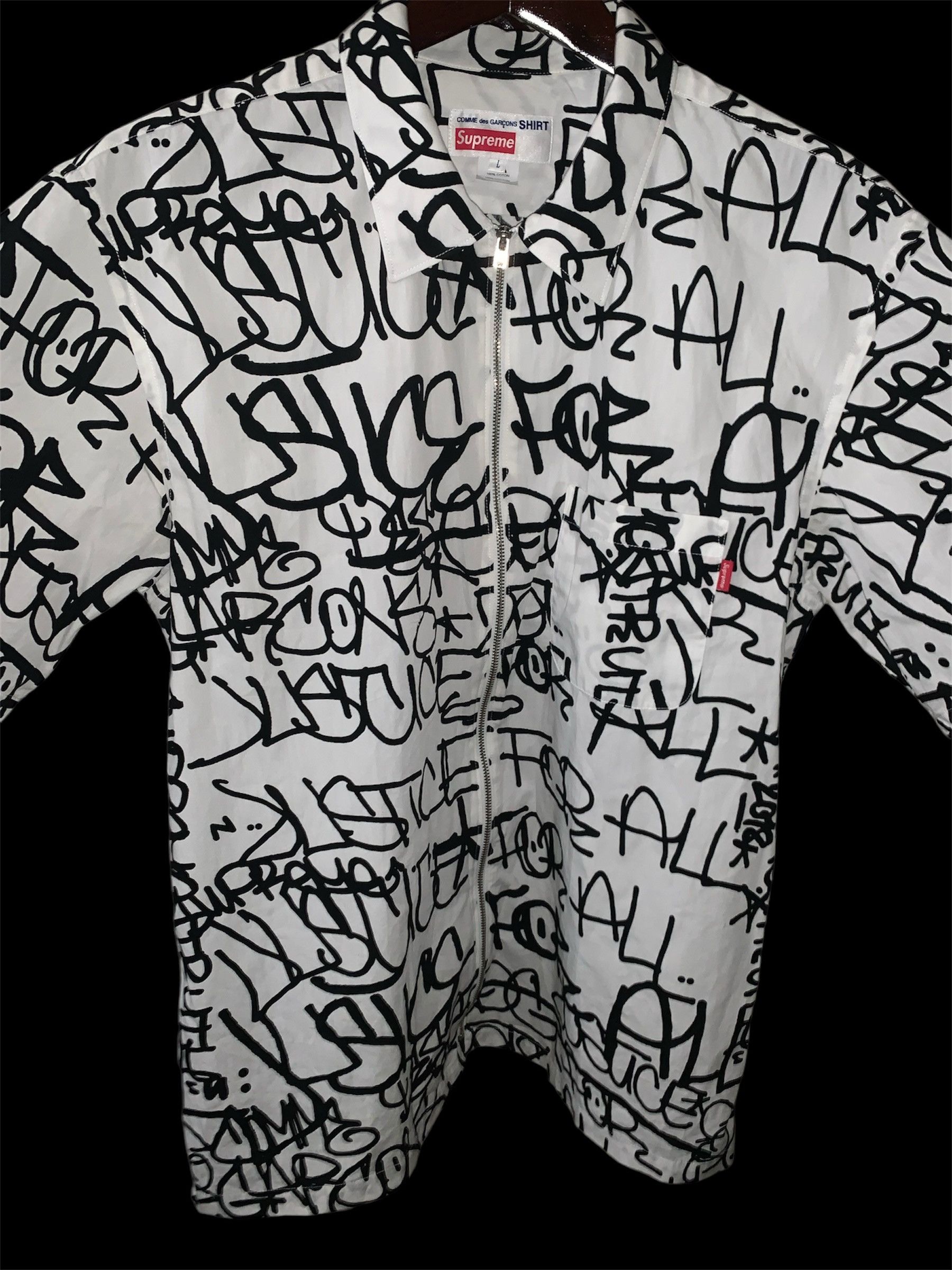 Supreme Supreme CDG FW18 Zip Up Shirt Size US L / EU 52-54 / 3 - 3 Thumbnail