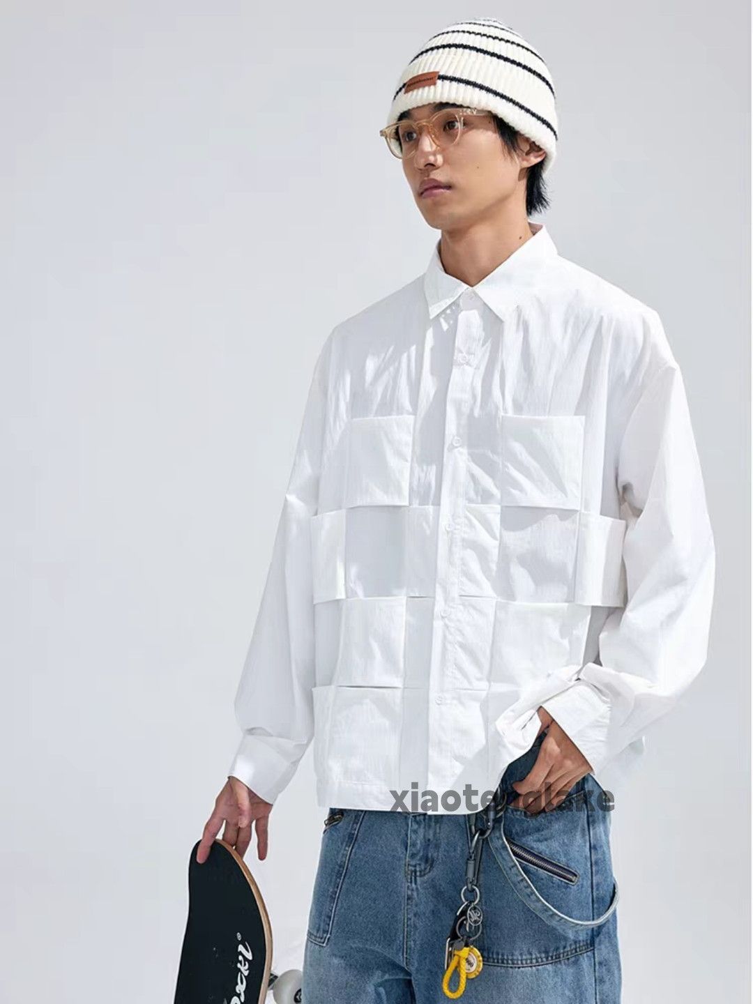 Vintage Unisex outdoor sports loose yuppie patchwork shirt Size US L / EU 52-54 / 3 - 2 Thumbnail