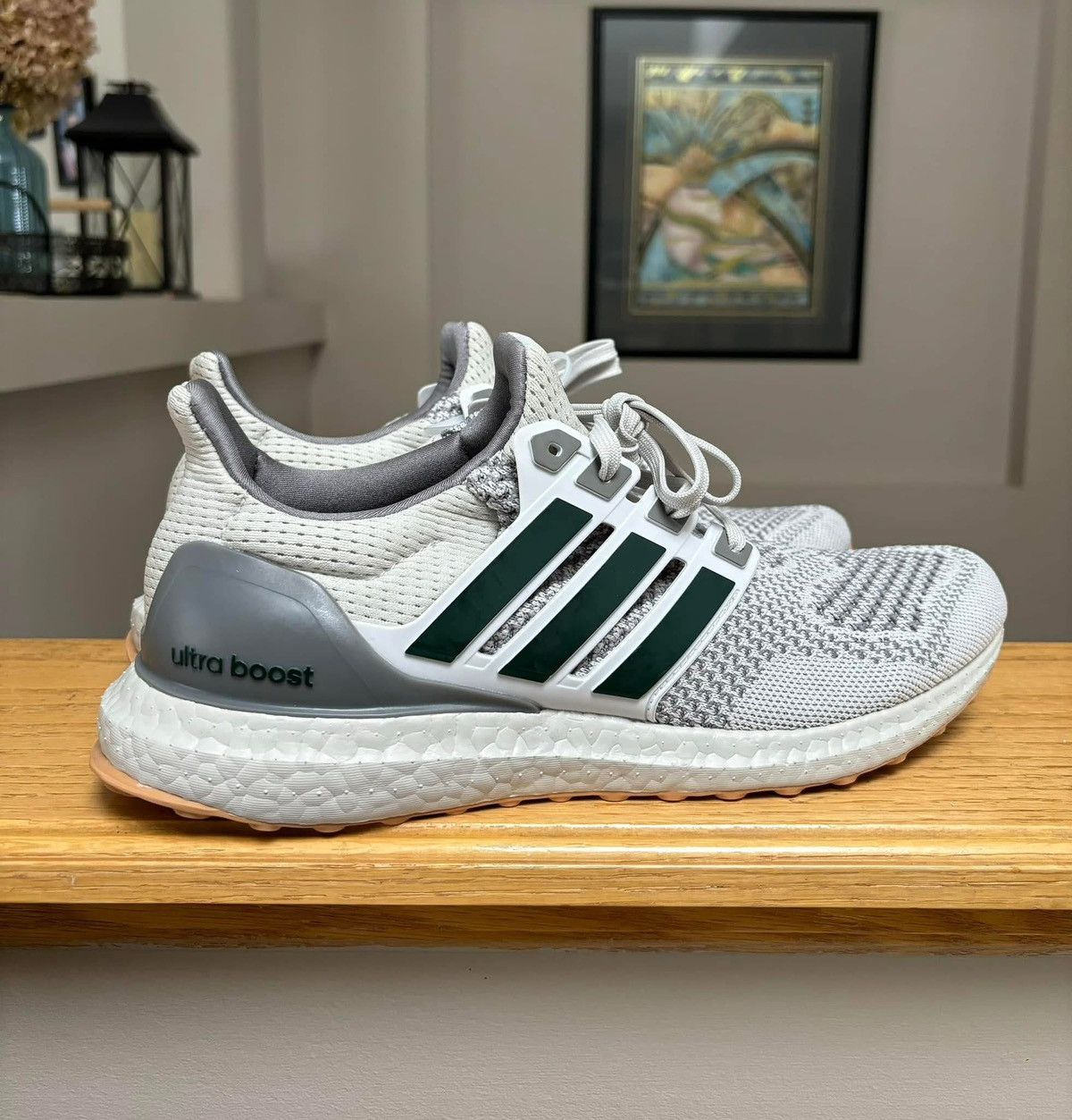 Adidas Ultra Boost 1.0 Grey Collegiate Green Size US 7 / EU 40 - 1 Preview