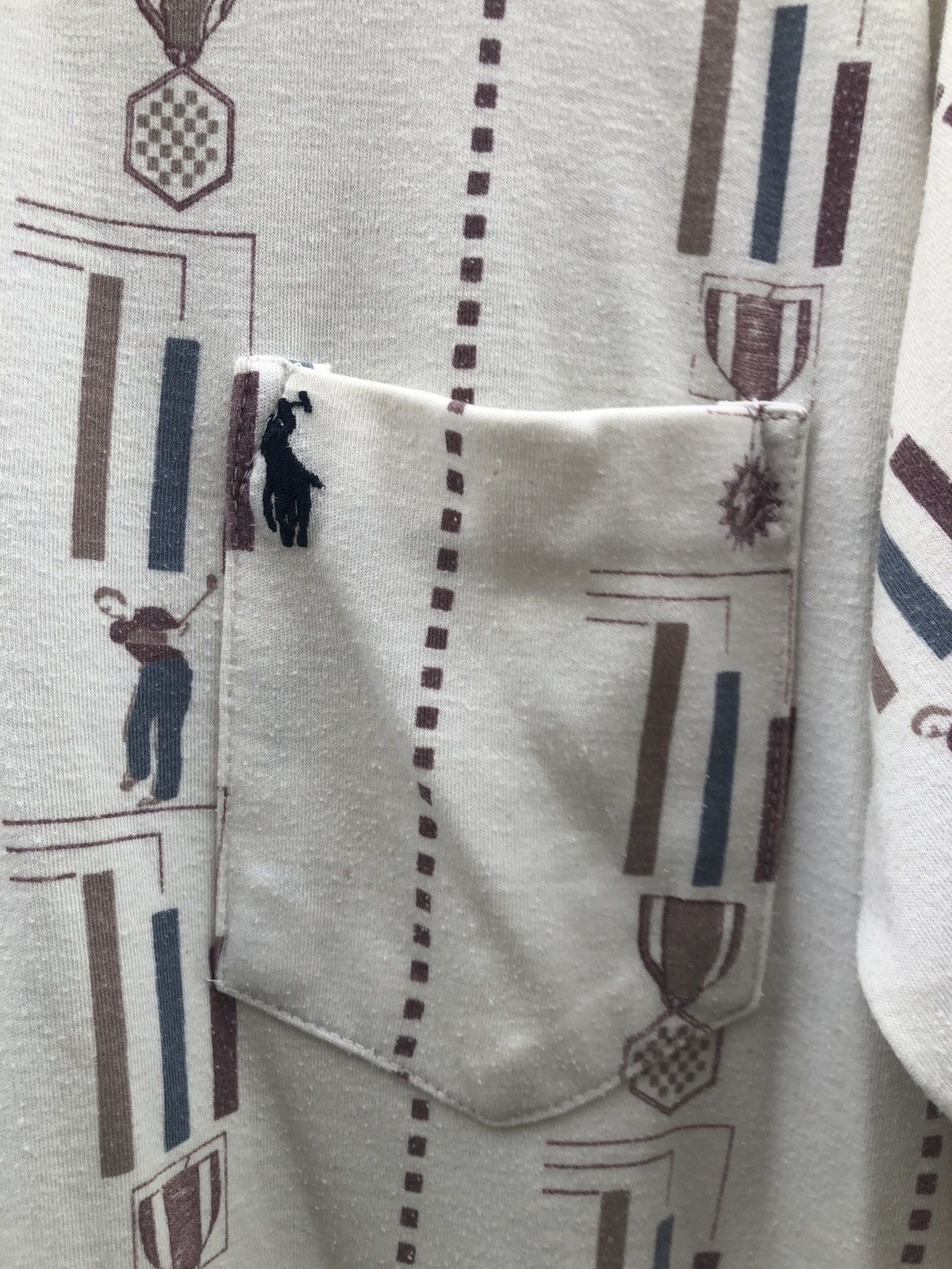 Polo Ralph Lauren × Vintage Vintage Polo by Ralph Lauren FullPrint Polo-Tee Size US L / EU 52-54 / 3 - 5 Thumbnail