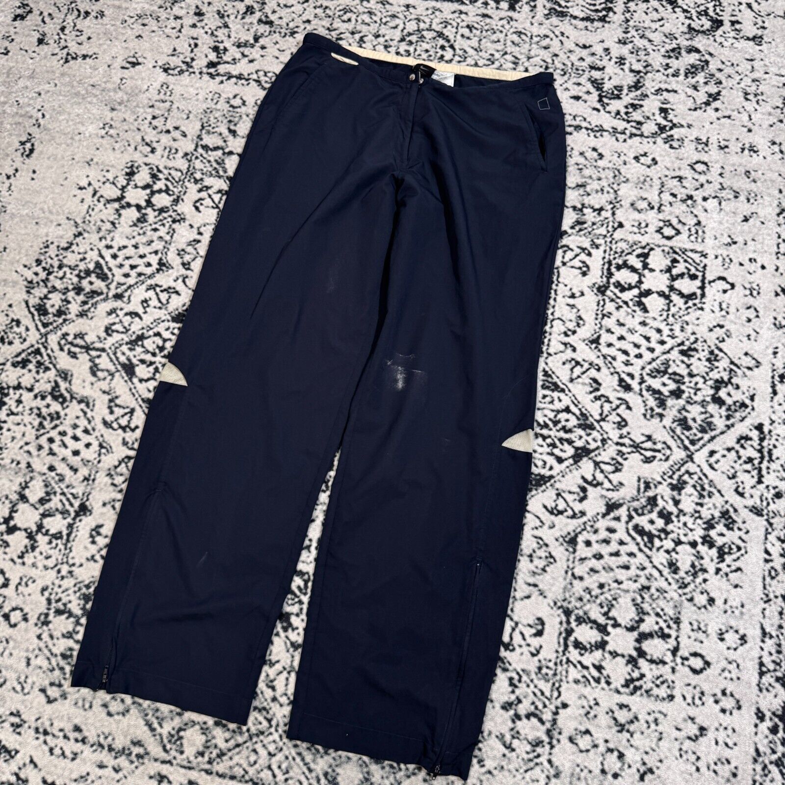 Nike × Vintage Vintage Nike Unisex Navy Polyester Trackpants Size XL Baggy Size US 35 - 2 Thumbnail