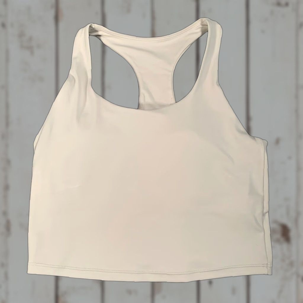 Vintage Vitality Cream Racerback Tank Top Sports Bra Built In Large L Women Shirt/Top Casual Size L / US 10 / IT 46 - 1 Thumbnail