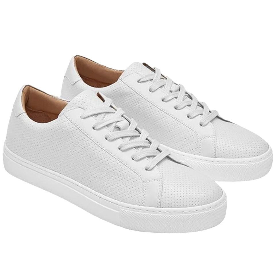 Greats Brooklyn The Royale Perforated Sneaker Leather White