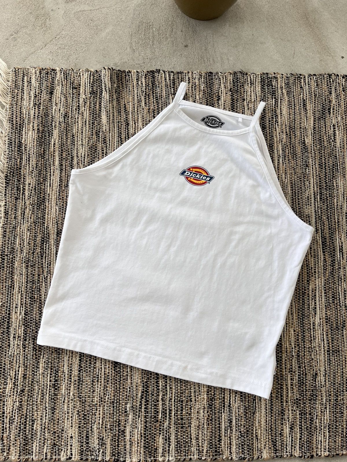 Dickies × Vintage Vintage Dickies Cropped Tank Top White Center Logo Y2K Size L / US 10 / IT 46 - 2 Thumbnail