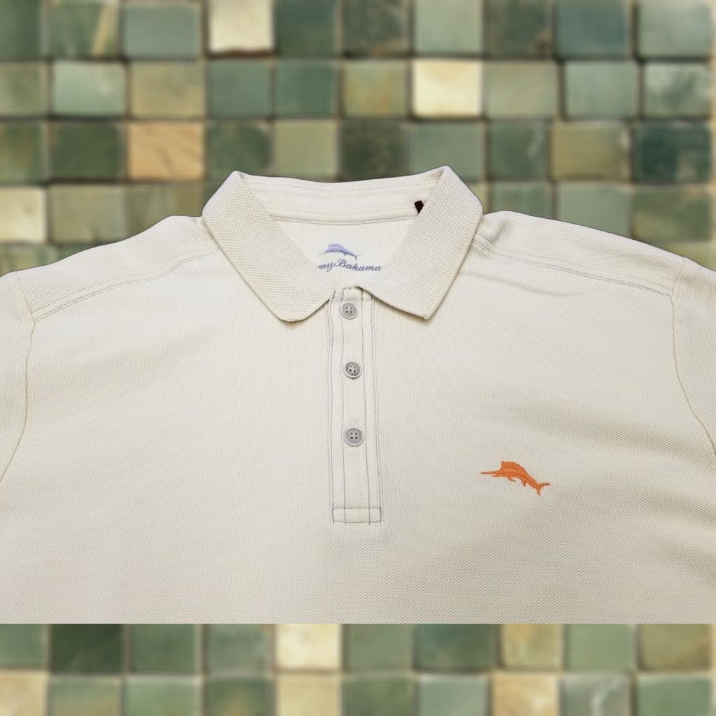 Tommy Bahama VINTAGE Tommy Bahama Shirt Mens M Yellow Polo Supima Cotton Blend Golf Casual Size US M / EU 48-50 / 2 - 1 Thumbnail