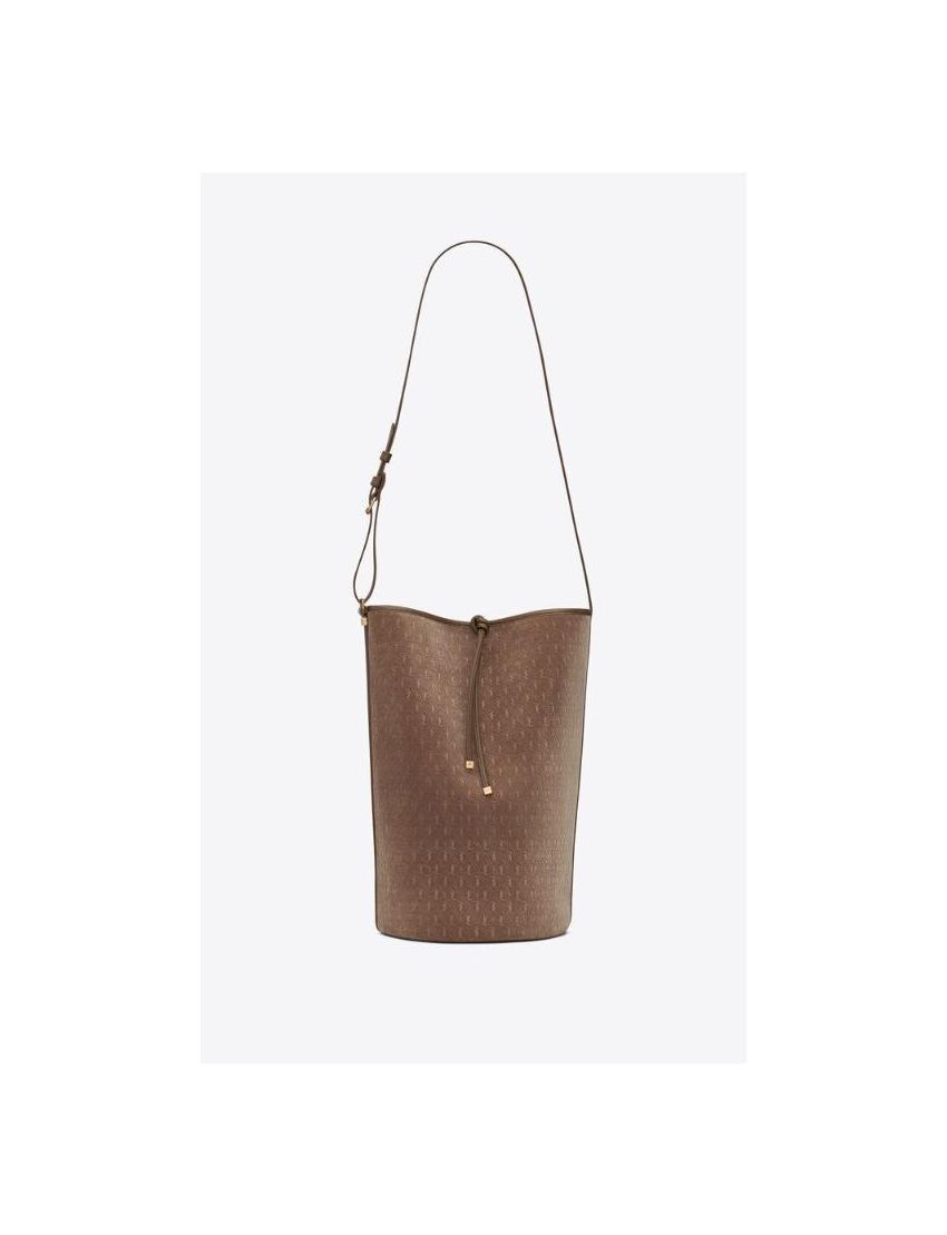 Saint Laurent Paris o1s1wg111124 Size: OS / Bucket Bag Velvet and Suede in Brown Size ONE SIZE - 1 Thumbnail