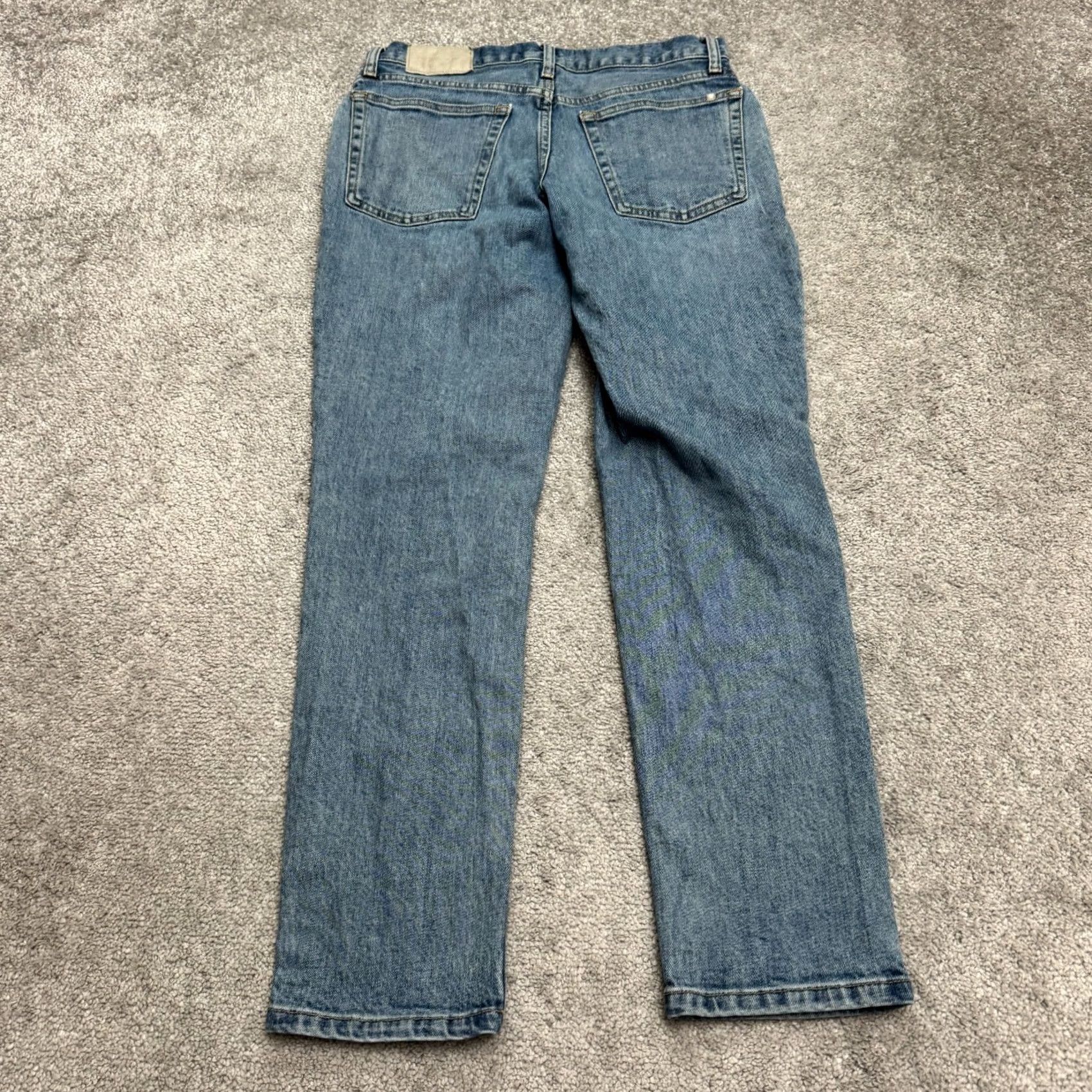 Everlane Everlane The Slim Fit Jean Denim Blue 28x28 Medium Wash Womens Straight Jeans 5-Pocket Stretch Size 28" / US 6 / IT 42 - 2 Thumbnail