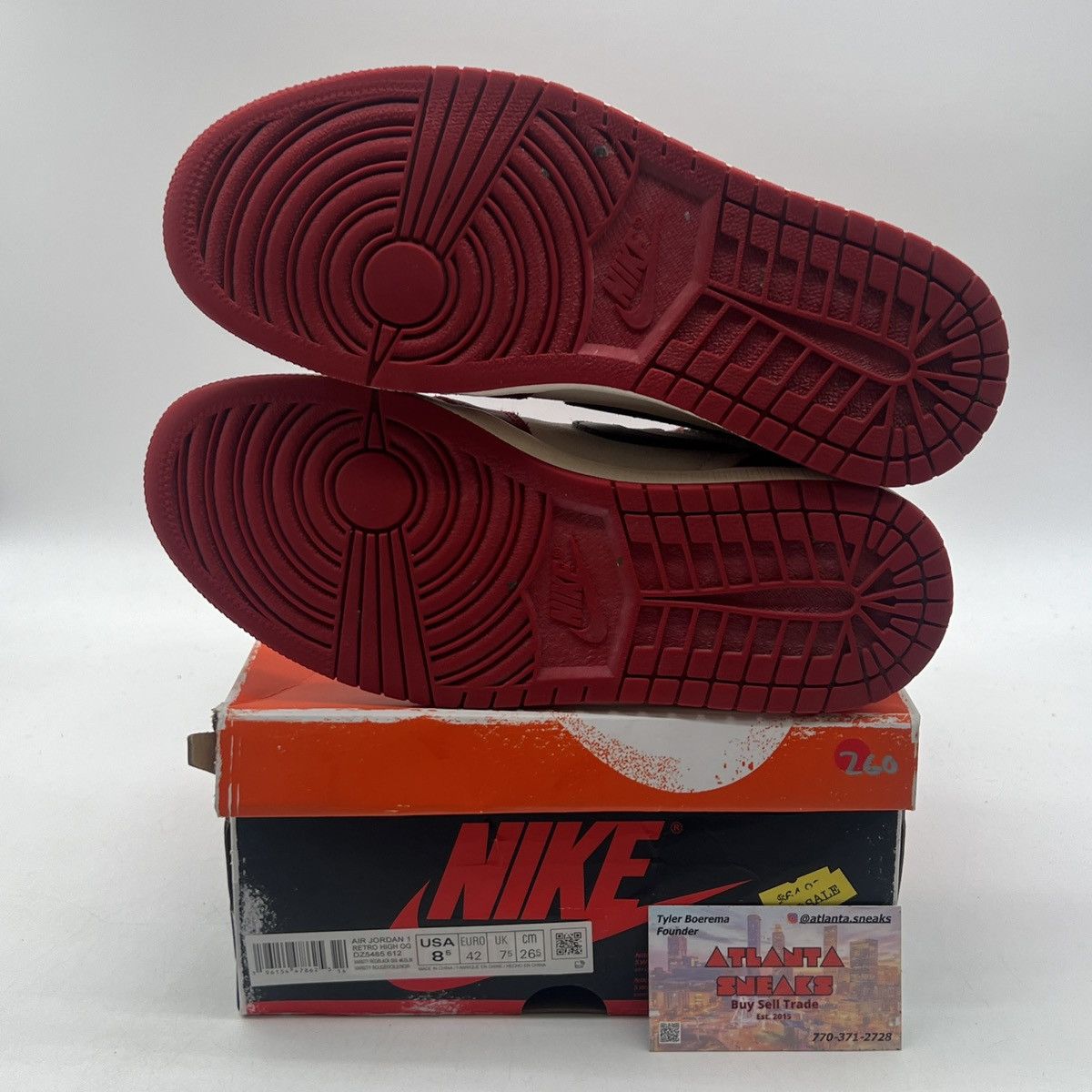 Nike Air Jordan 1 high Chicago lost & found Size US 8.5 / EU 41-42 - 8 Thumbnail