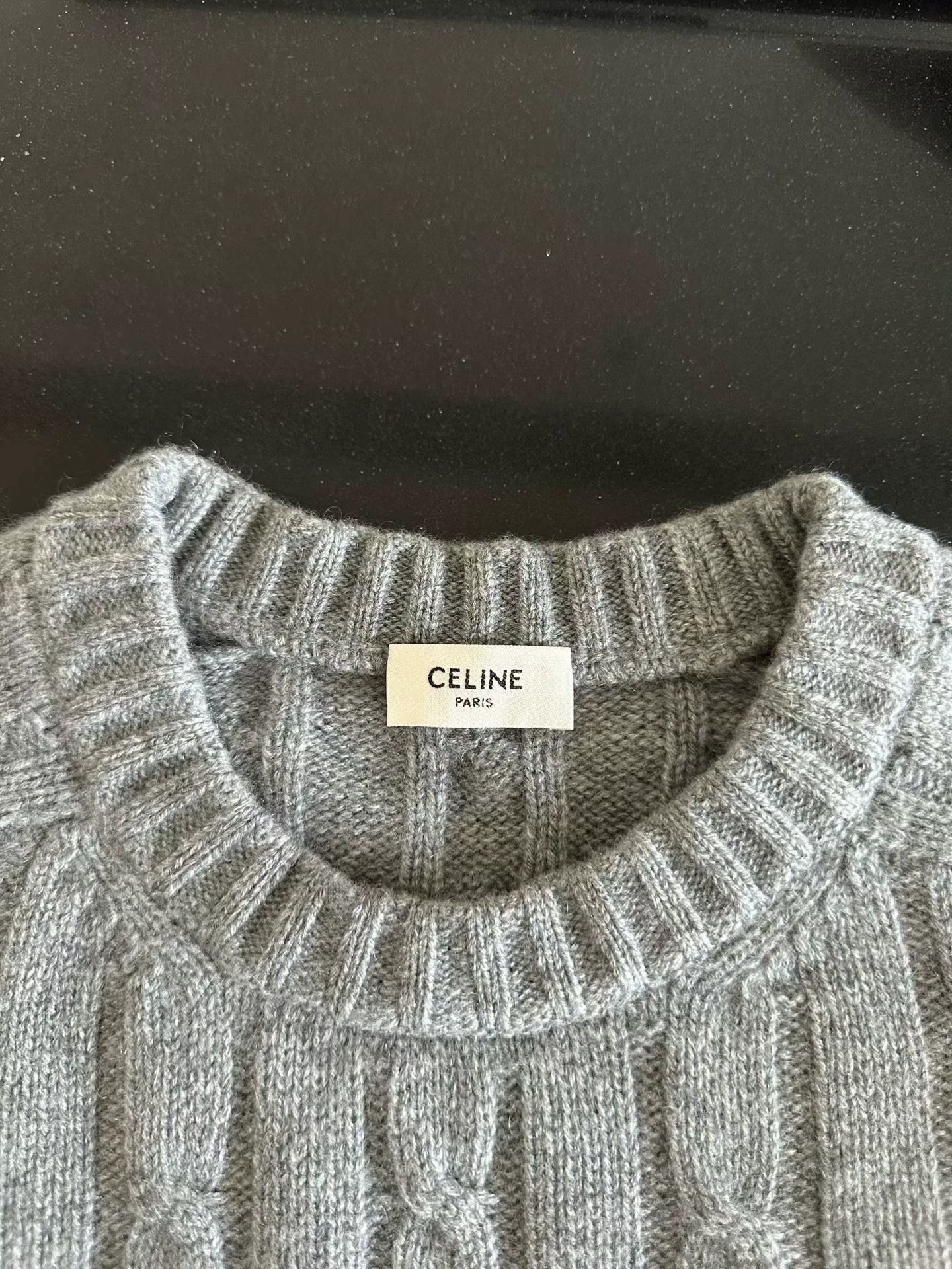 Celine CELINE Triomphe Cashmere Sweater M Size US M / EU 48-50 / 2 - 3 Thumbnail