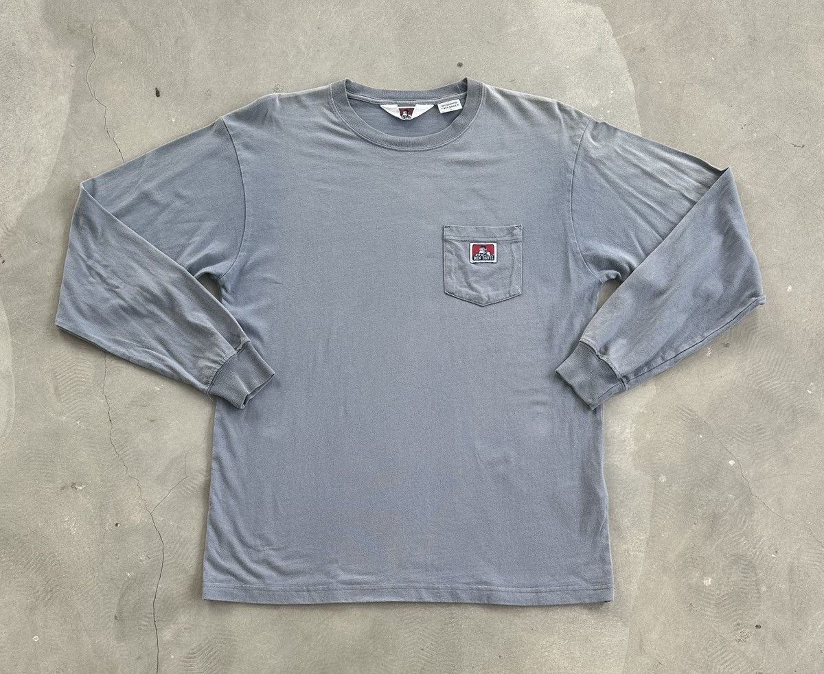 Ben Davis × Vintage VINTAGE BEN DAVIS POCKET TEE DISTRESSED LS TEE Size US L / EU 52-54 / 3 - 1 Thumbnail