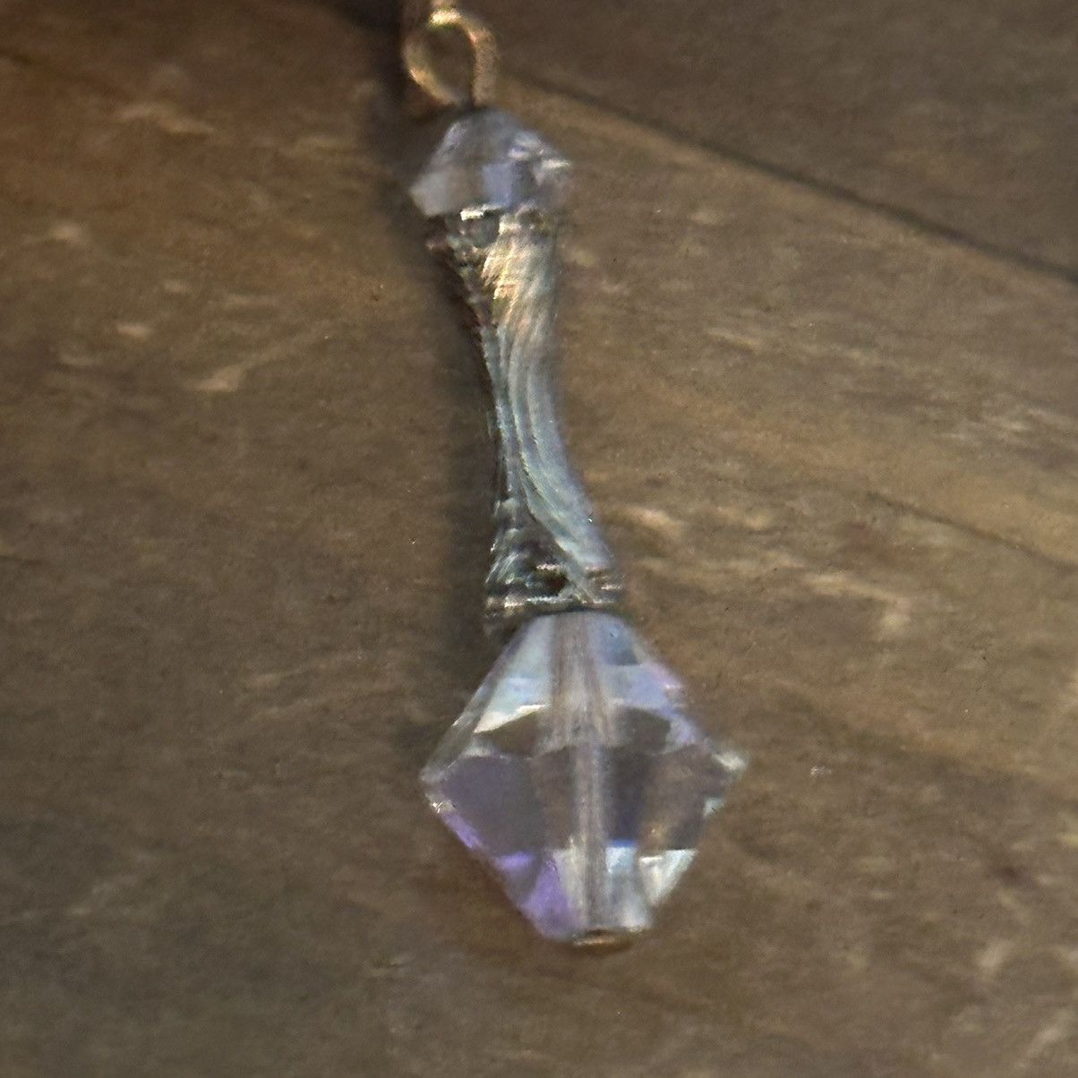 Vintage Vintage Aurora Borealis crystal screw back dangle earrings Size ONE SIZE - 4 Thumbnail