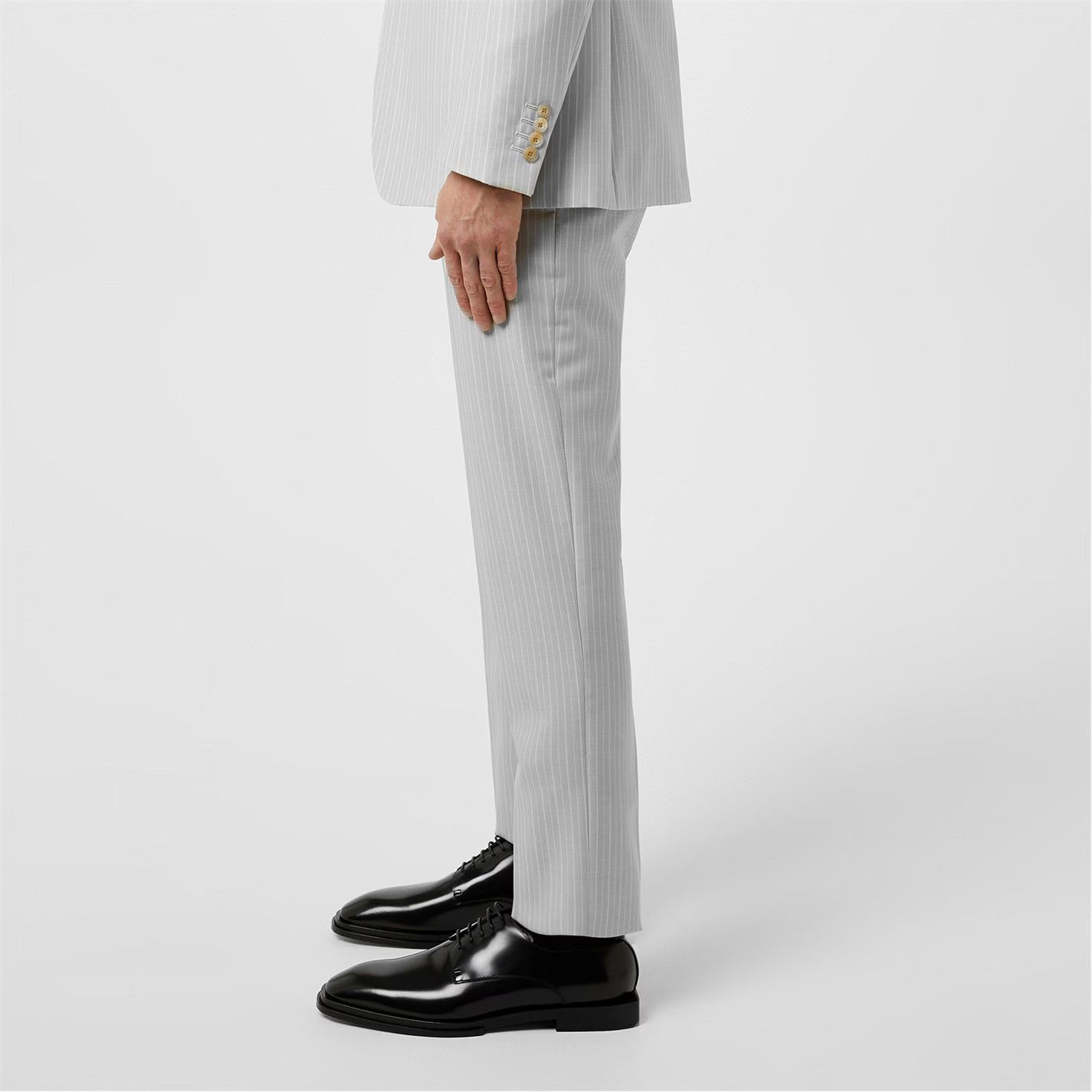 Alexander McQueen o1g2r1mq0326 Cigarette Trousers in Ice Grey Size US 32 / EU 48 - 3 Thumbnail