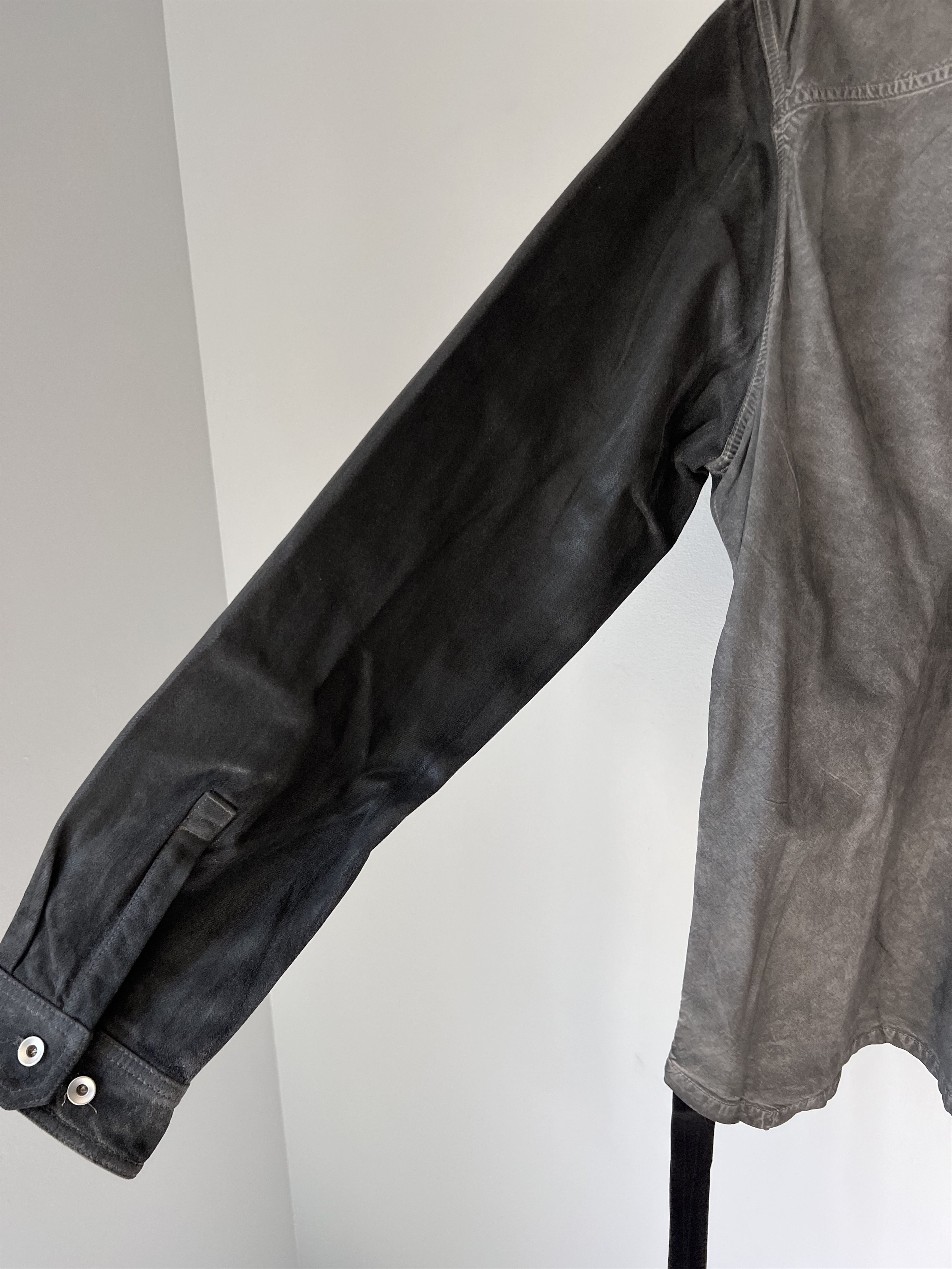 Rick Owens Drkshdw Rick Owens DRKSHDW Splintered Shirt in Stone Grey Size US XL / EU 56 / 4 - 8 Thumbnail