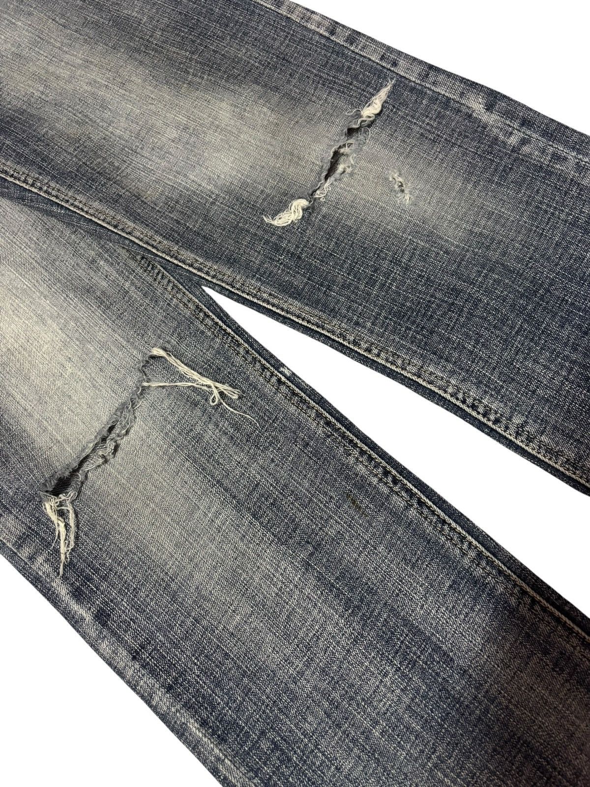 Japanese Brand Vtg Route Japan Punk Skull Embrodered Distressed Jeans Size US 26 / EU 42 - 4 Thumbnail