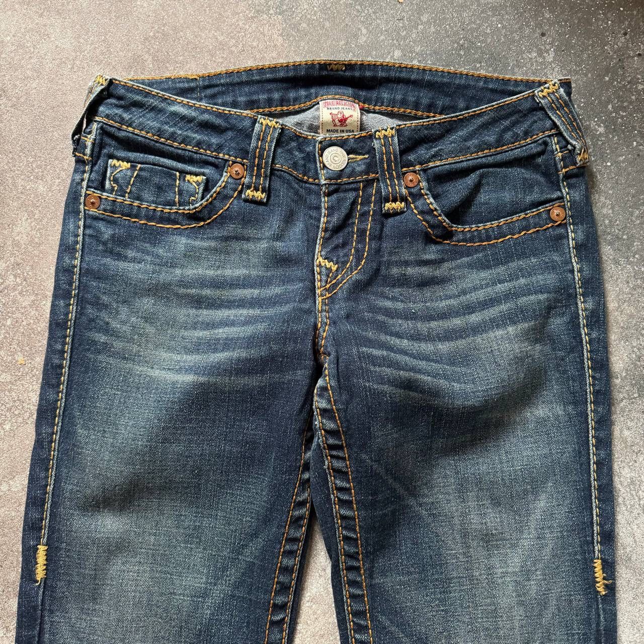 True Religion Y2K True Religion Washed Flared Jeans Size 29" - 4 Thumbnail