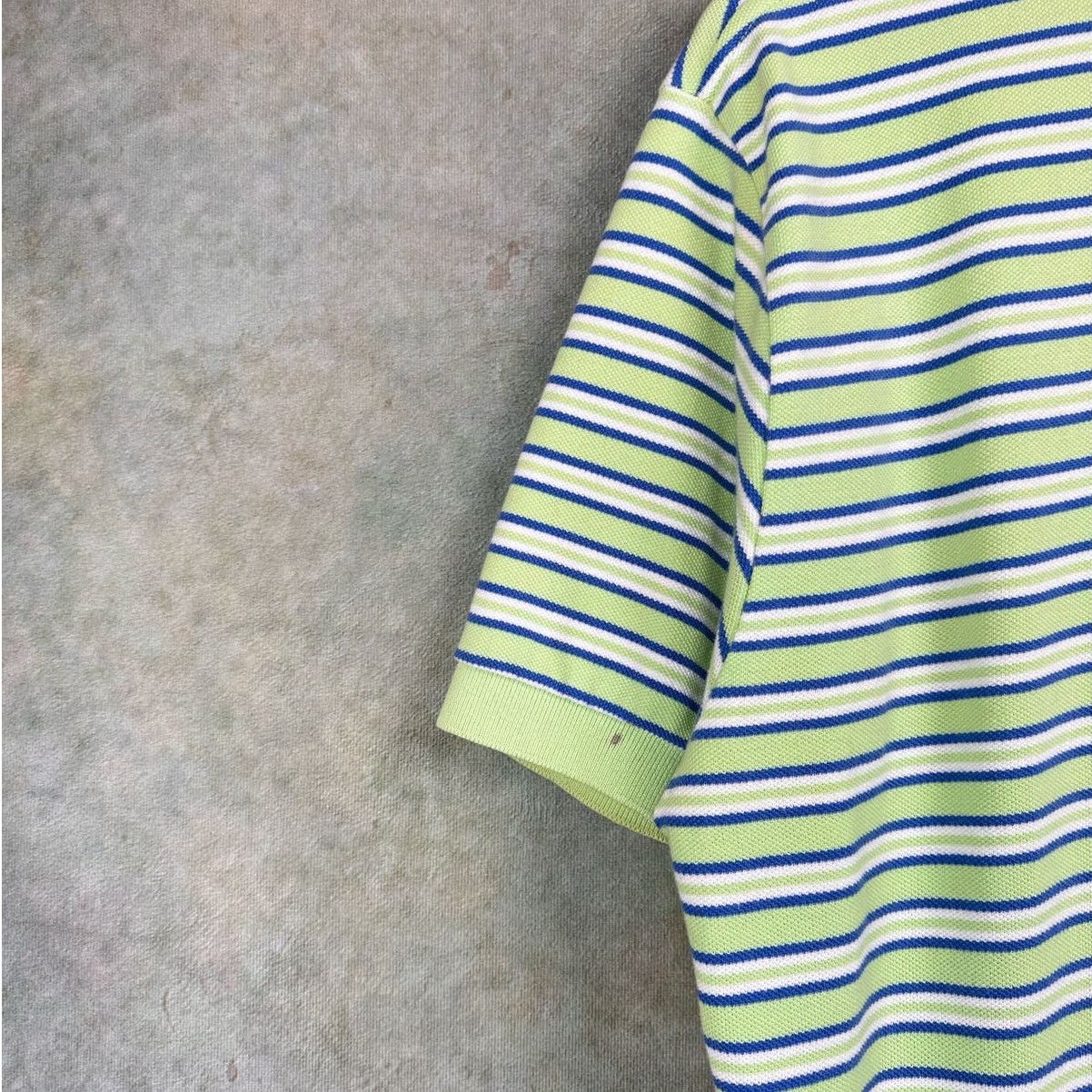 Polo Ralph Lauren × Vintage Vintage Polo Ralph Lauren Striped Polo Shirt Sz M Green Size US M / EU 48-50 / 2 - 7 Thumbnail
