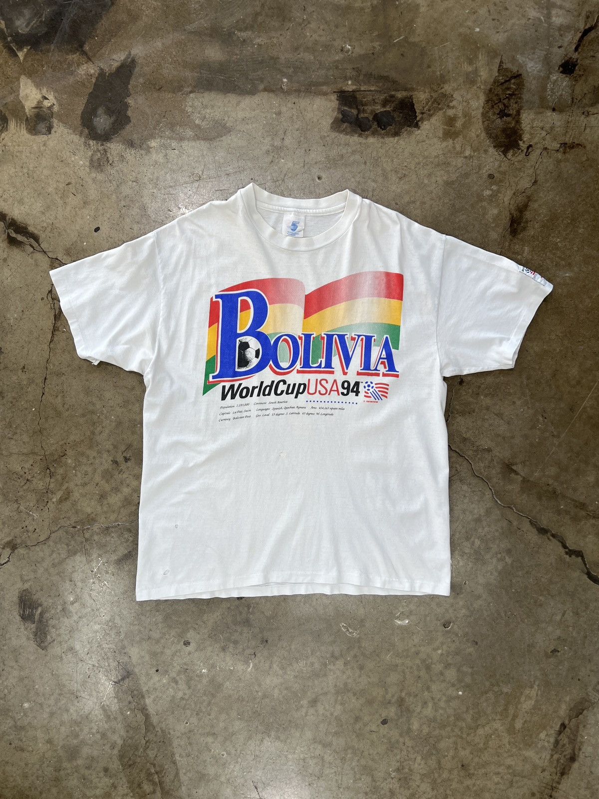 USA Olympics Vintage 1994 World Cup Bolivia Soccer Single Stitch Tee XL Size US XL / EU 56 / 4 - 2 Thumbnail