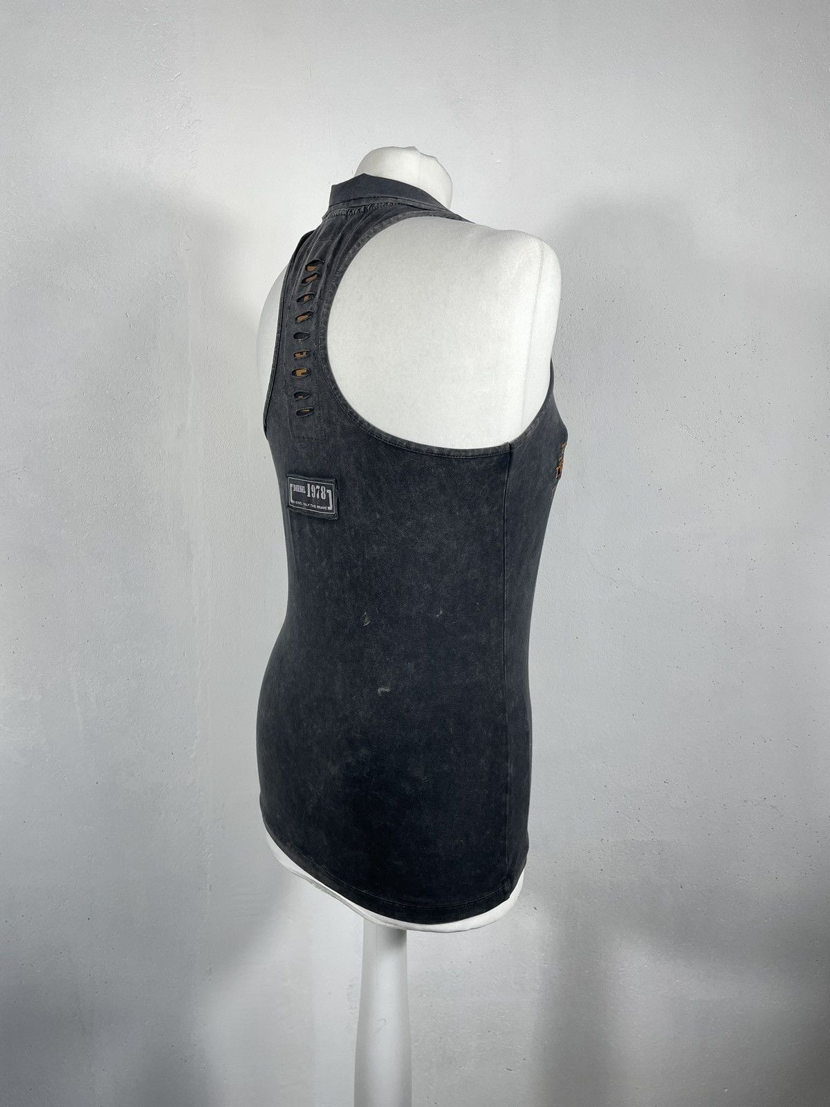 Diesel Y2K Diesel Vintage Retro Smoke Tank Top Polo Blouse 00s Size M / US 6-8 / IT 42-44 - 5 Thumbnail