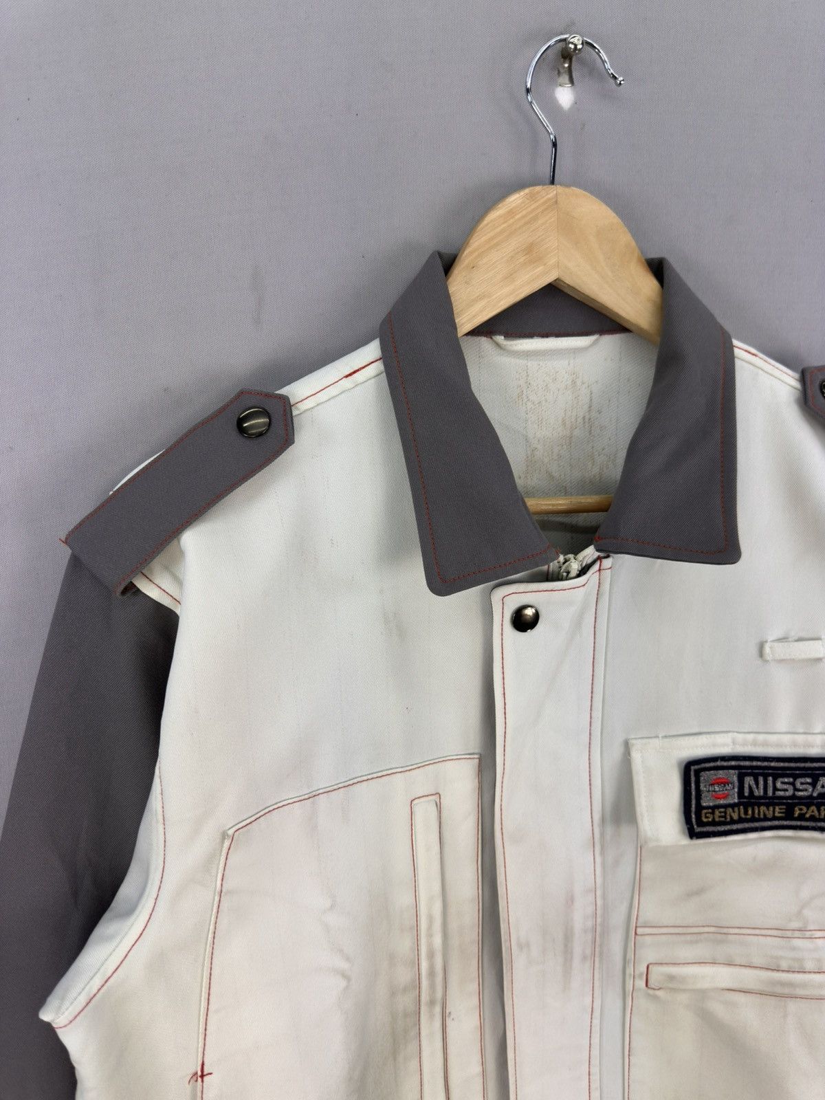 Nissan Vintage 90’s Nissan Genuine Parts Workwear Bomber Jacket Size US L / EU 52-54 / 3 - 2 Thumbnail