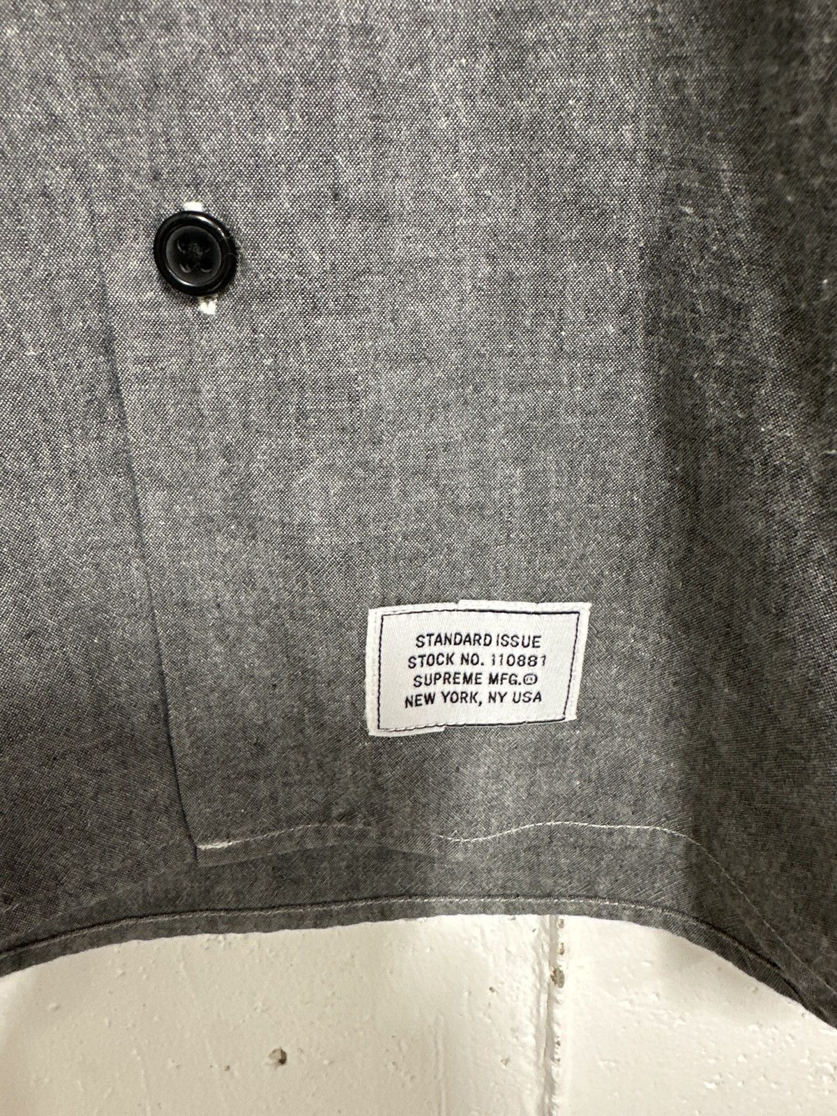 Supreme Supreme Button Up Shirt Black Grey Large Size US L / EU 52-54 / 3 - 4 Thumbnail