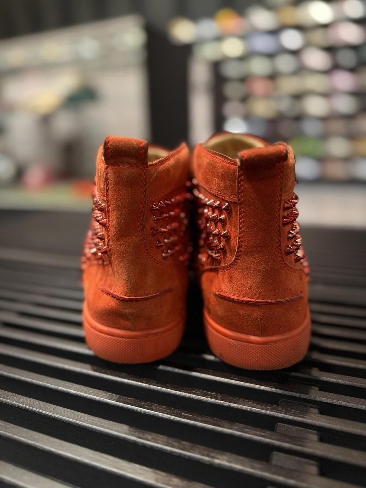 Christian Louboutin Christian Louboutin Red High Top Spike Sneakers 45EU/12US Size US 12 / EU 45 - 8 Thumbnail