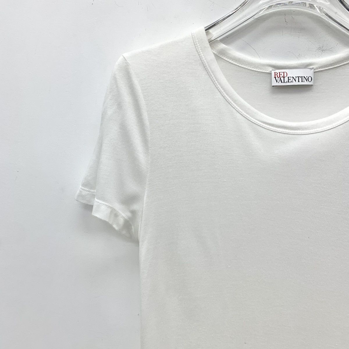 Valentino Valentino White Lace Trim Cotton Short Sleeve T-Shirt K26WX Size S / US 4 / IT 40 - 3 Thumbnail