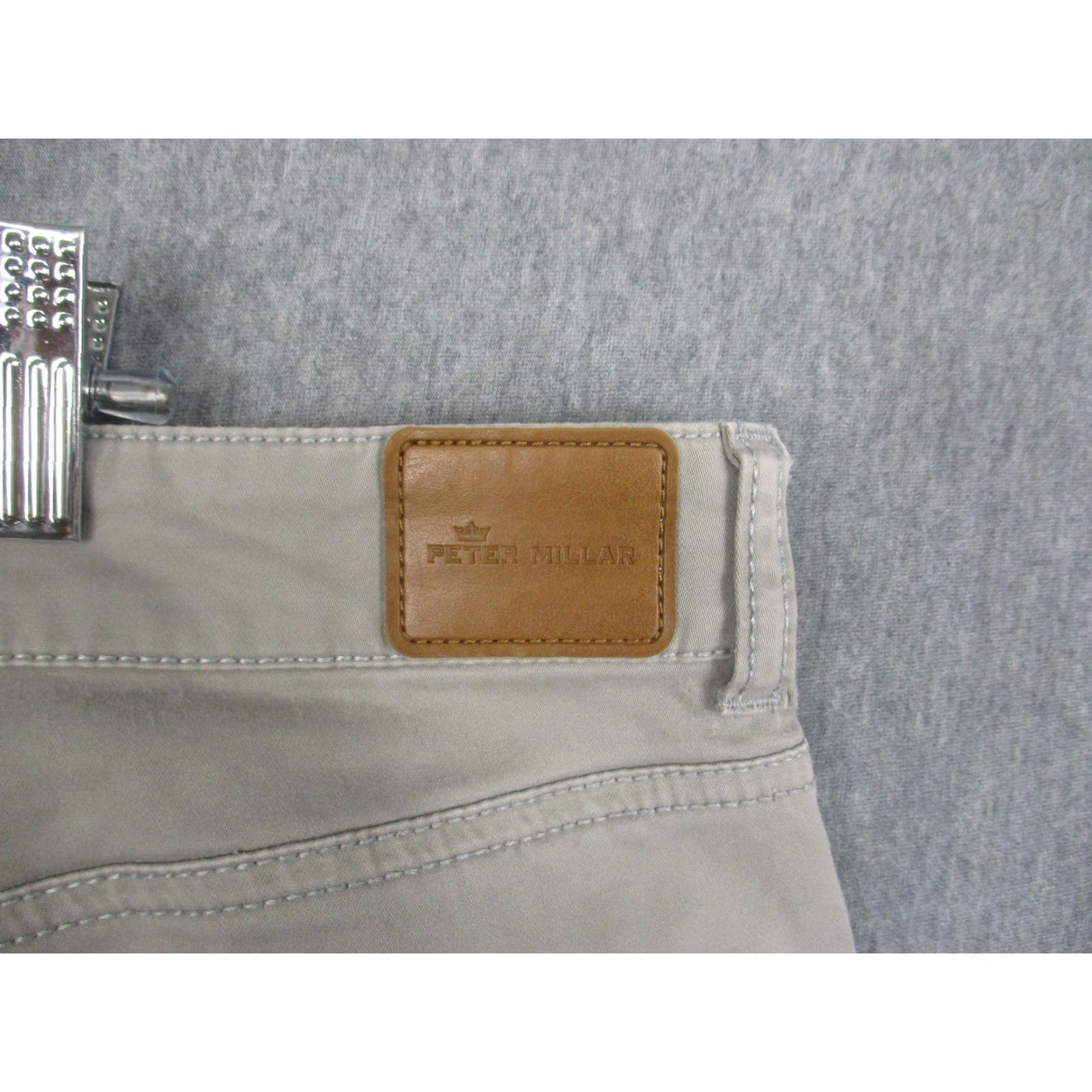 Peter Millar Peter Millar Pants Mens 40x28 Gray Chino Twill 5 Pocket Golf Casual Denim Size US 40 / EU 56 - 7 Thumbnail