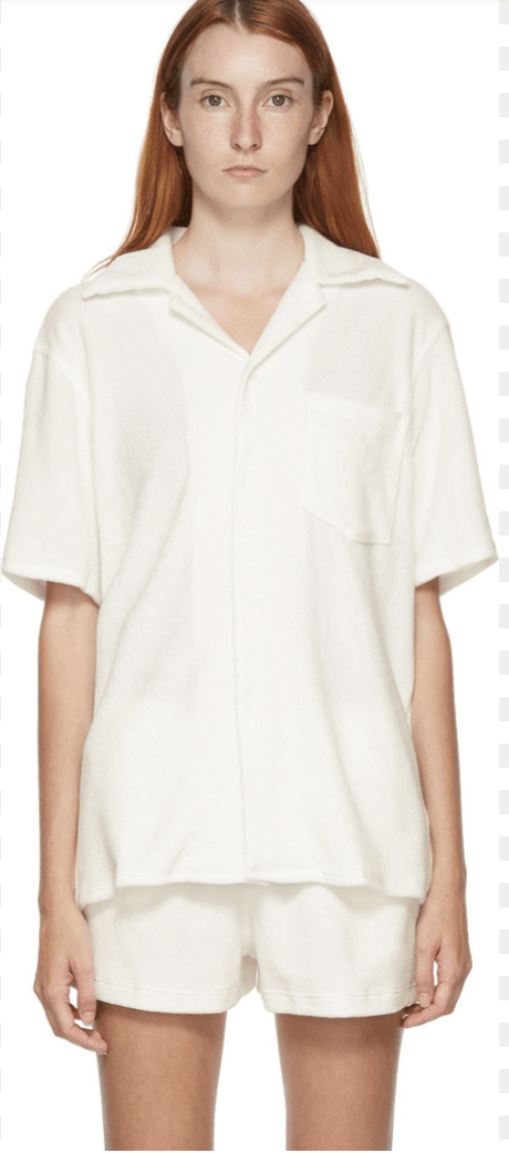Gil Rodriguez Gil Rodriguez White Terry Cloth T-shirt NEW WITH TAGS Size L / US 10 / IT 46 - 1 Thumbnail