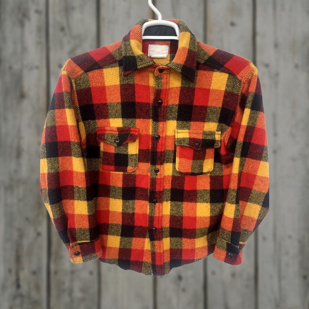Vintage VINTAGE Bemidji Woolen Mills USA Plaid 100% Wool Shacket Coat Jacket Mens LARGE Size US L / EU 52-54 / 3 - 1 Thumbnail